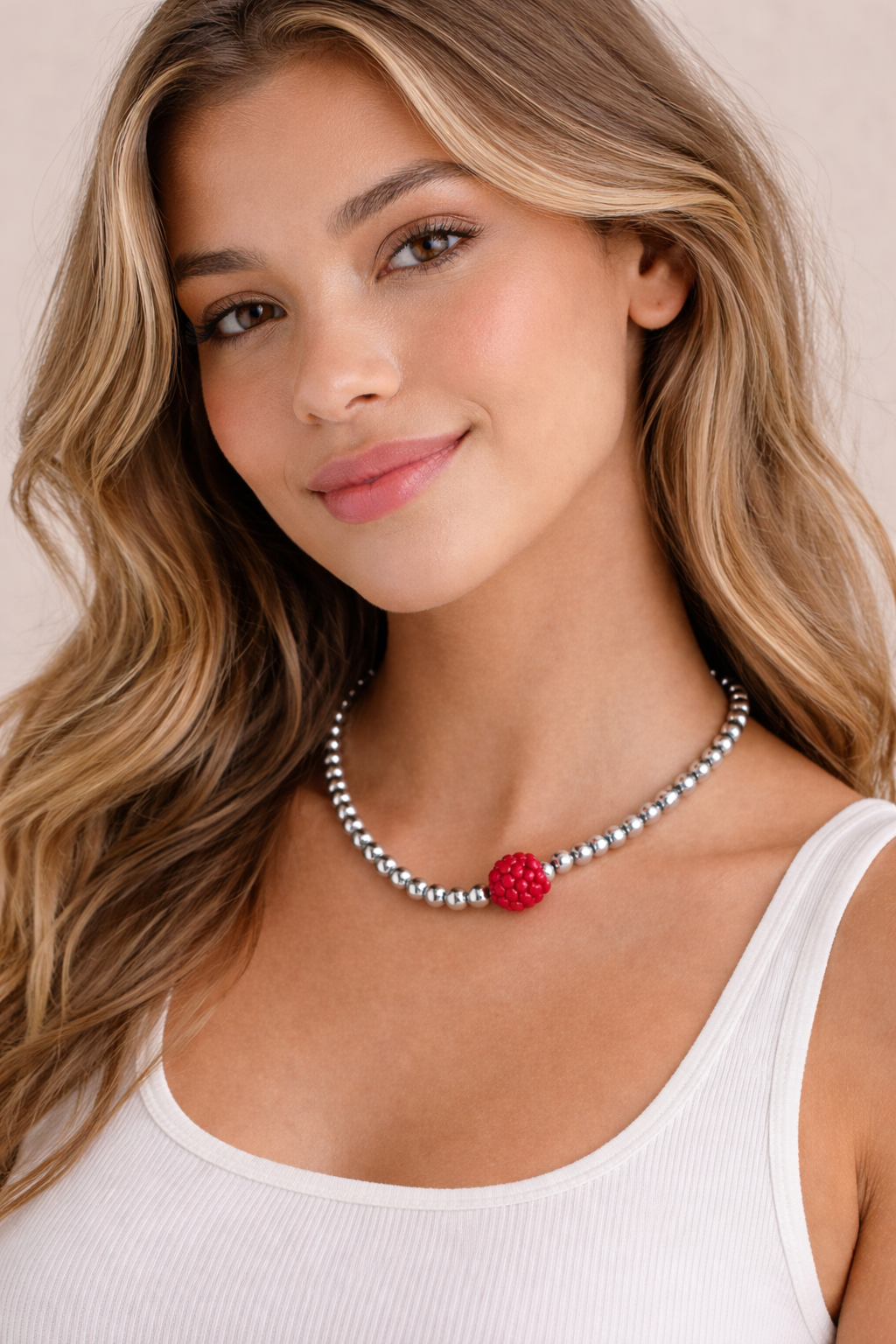 Magnetic Raspberry Necklace