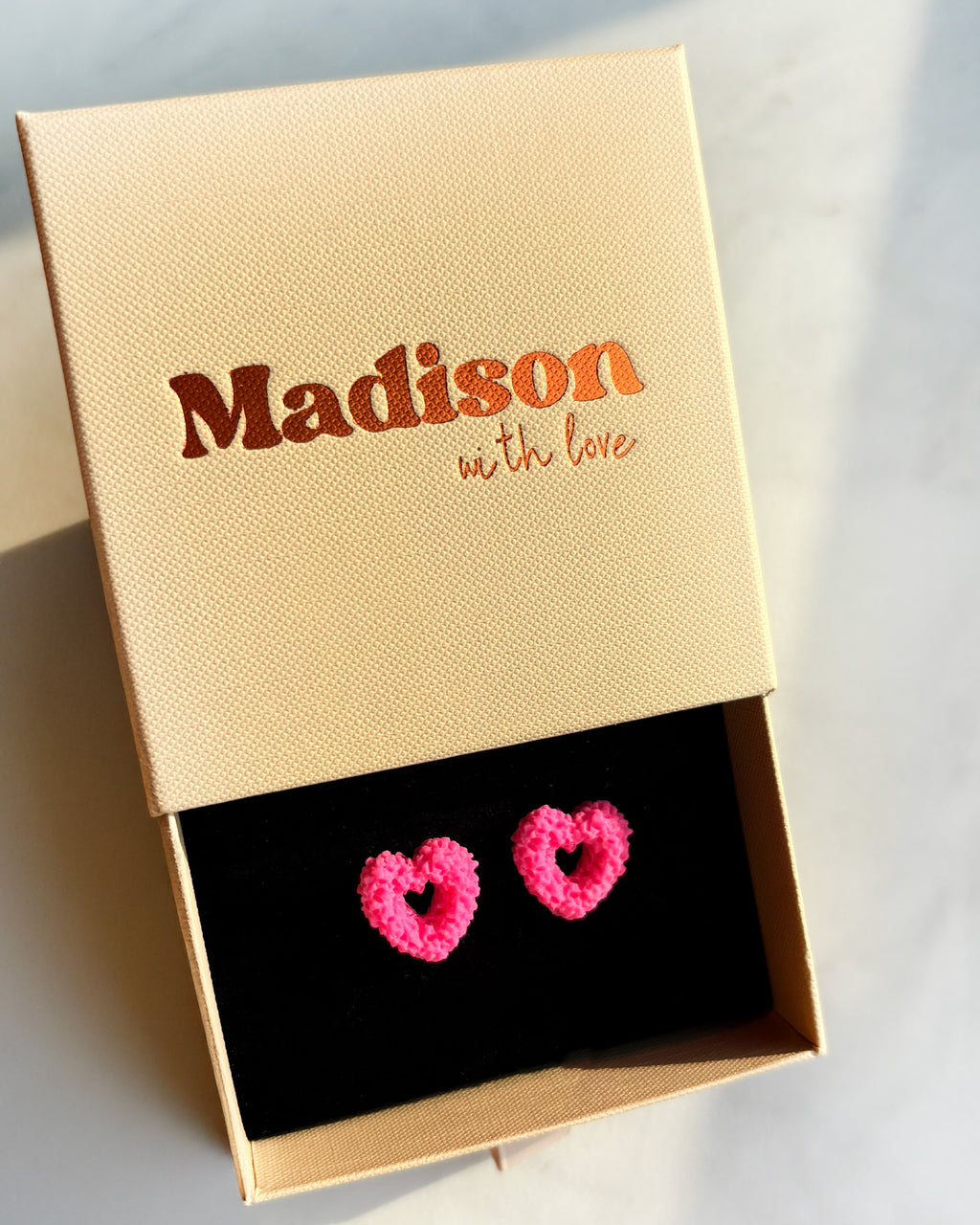 Kolczyki Crunchy Love - Neon Pink