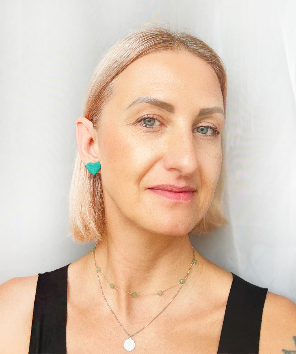 Kolczyki Heart Emerald