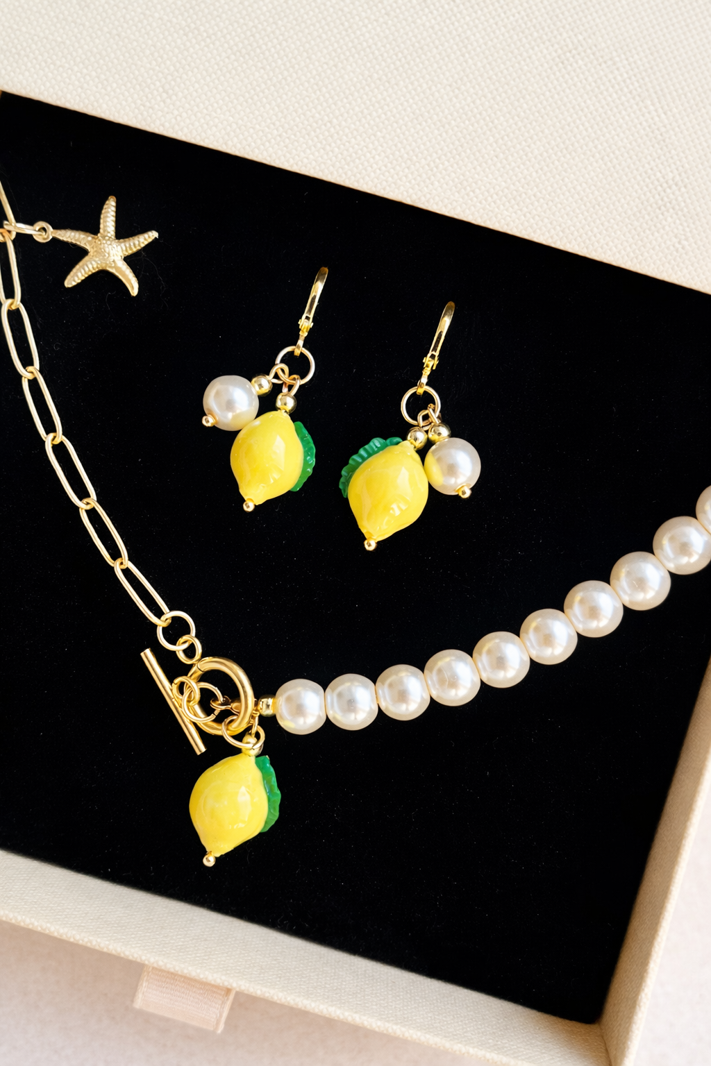 Lemon Pearl Earrings