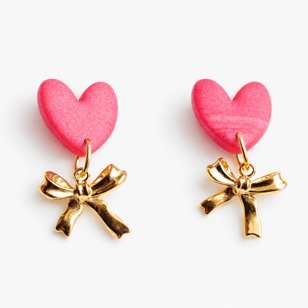 Kolczyki Heart&Bow