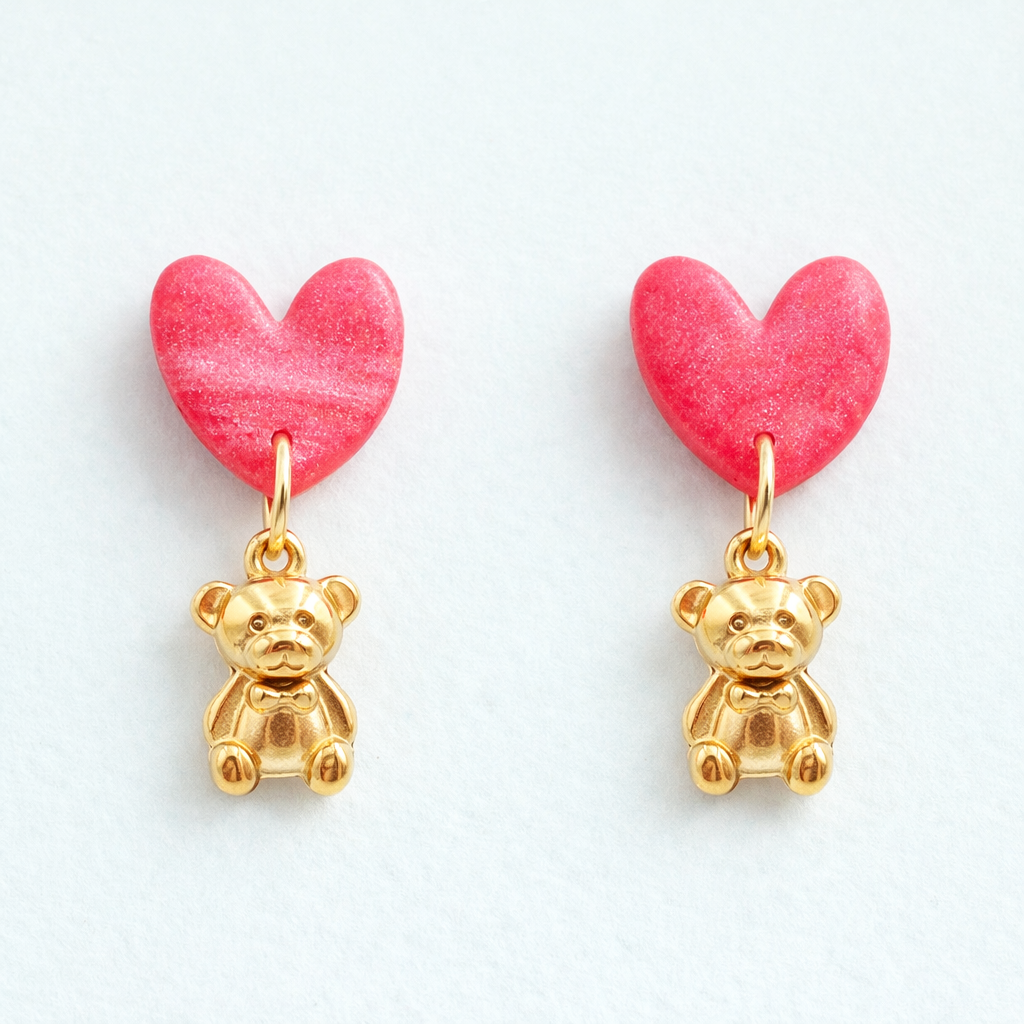 Kolczyki Heart&Bear