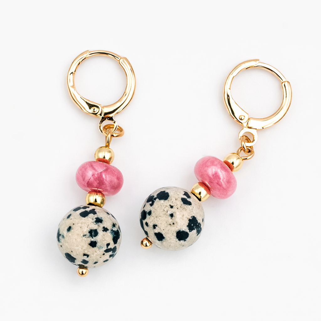 Kolczyki Dalmatian Strawberry