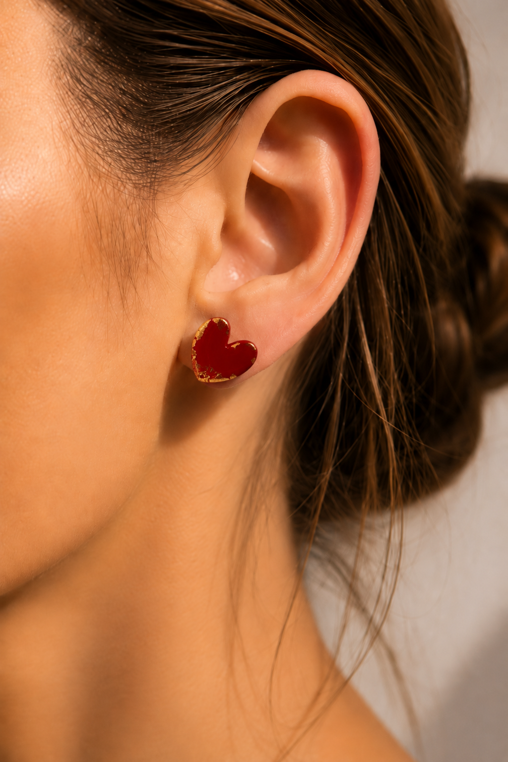 Kolczyki Cherry Red Hearts