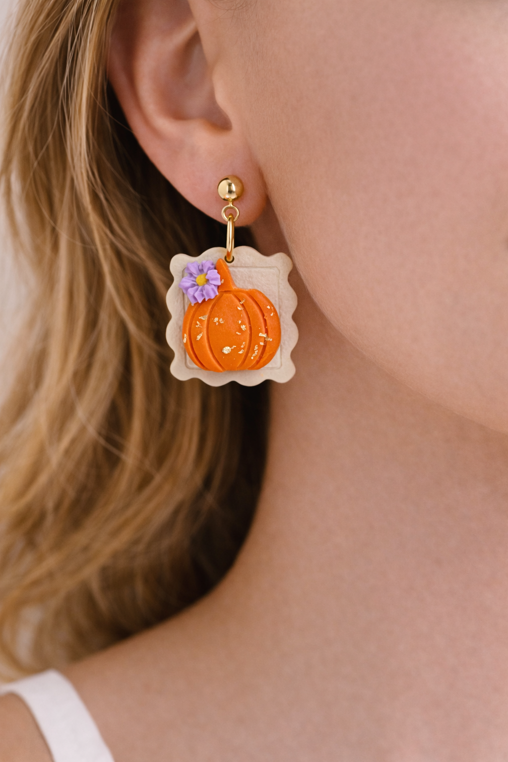 Golden Pumpkin Earrings