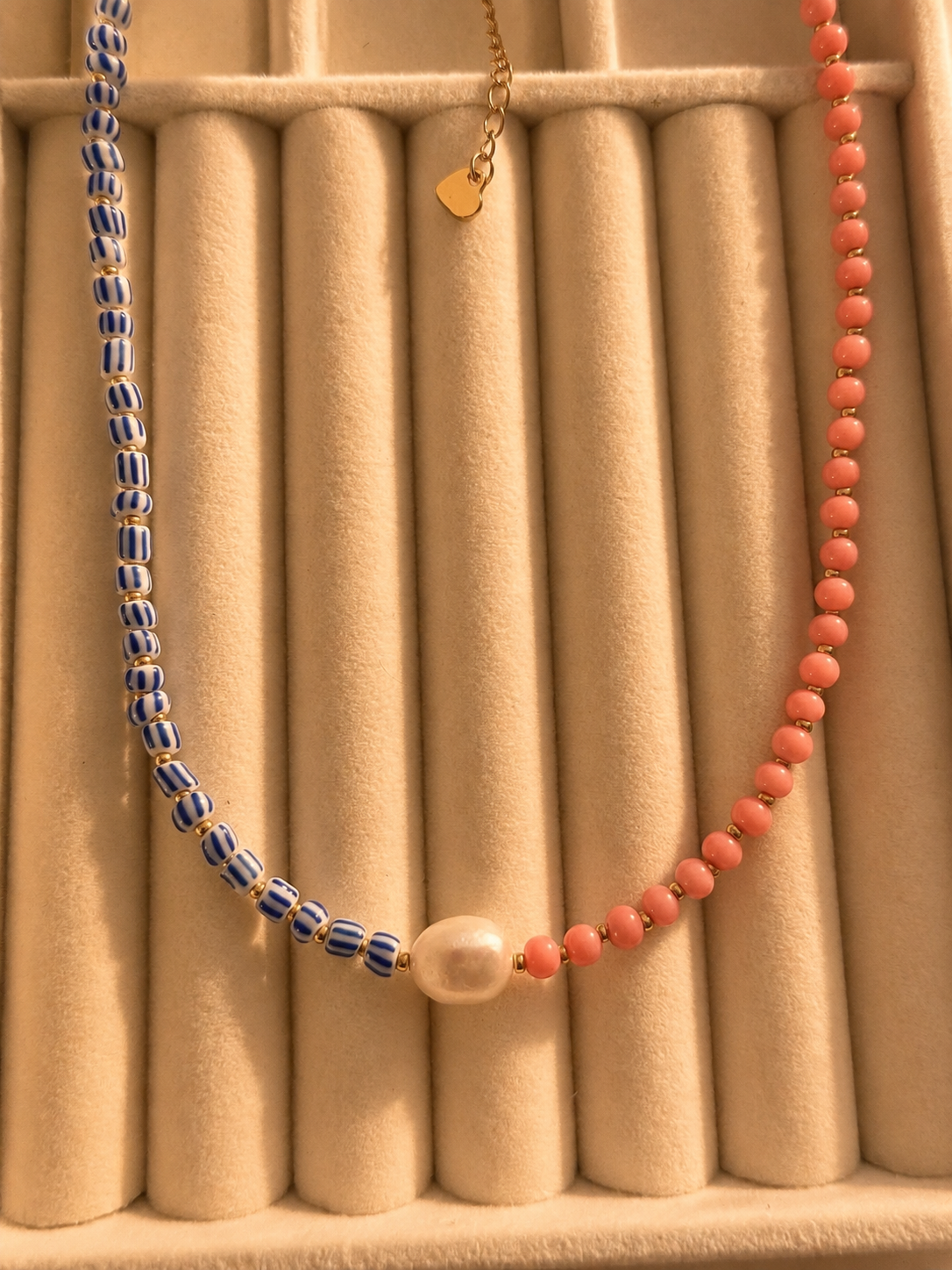 Komplet Coral Choker + Bransoletka + Pierścionek