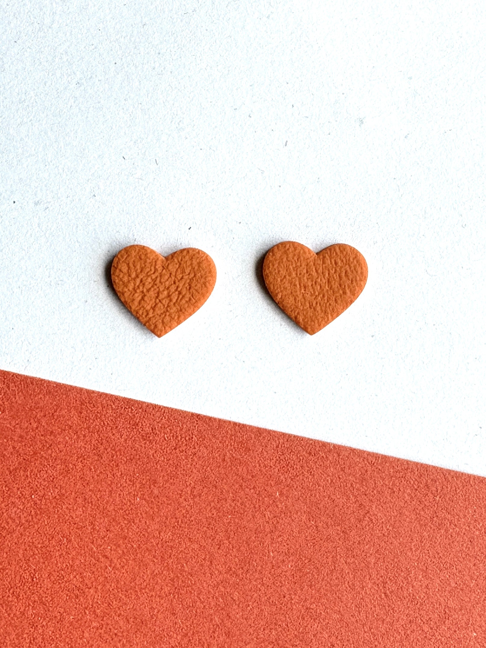 Kolczyki Heart Cognac