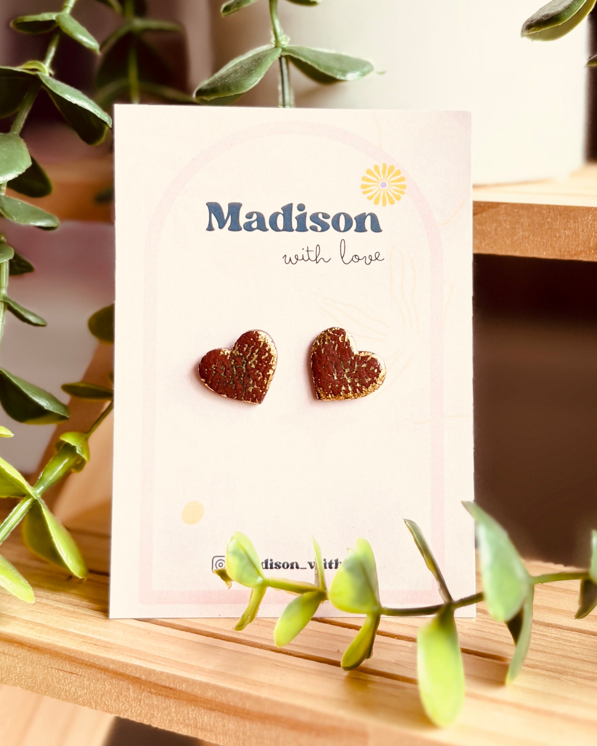 Kolczyki Heart Chocolate Gloss