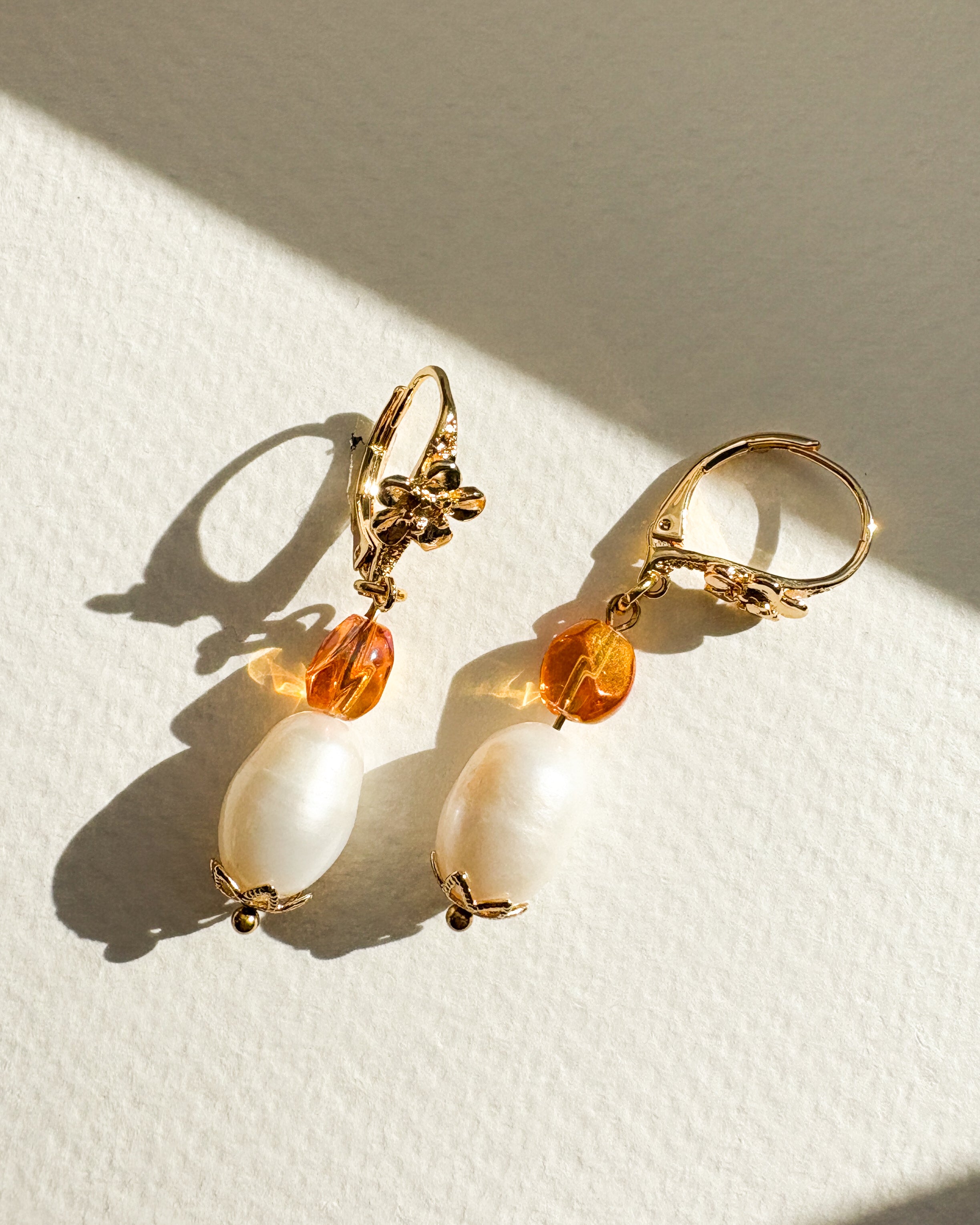 Kolczyki Elegant Pearl Orange