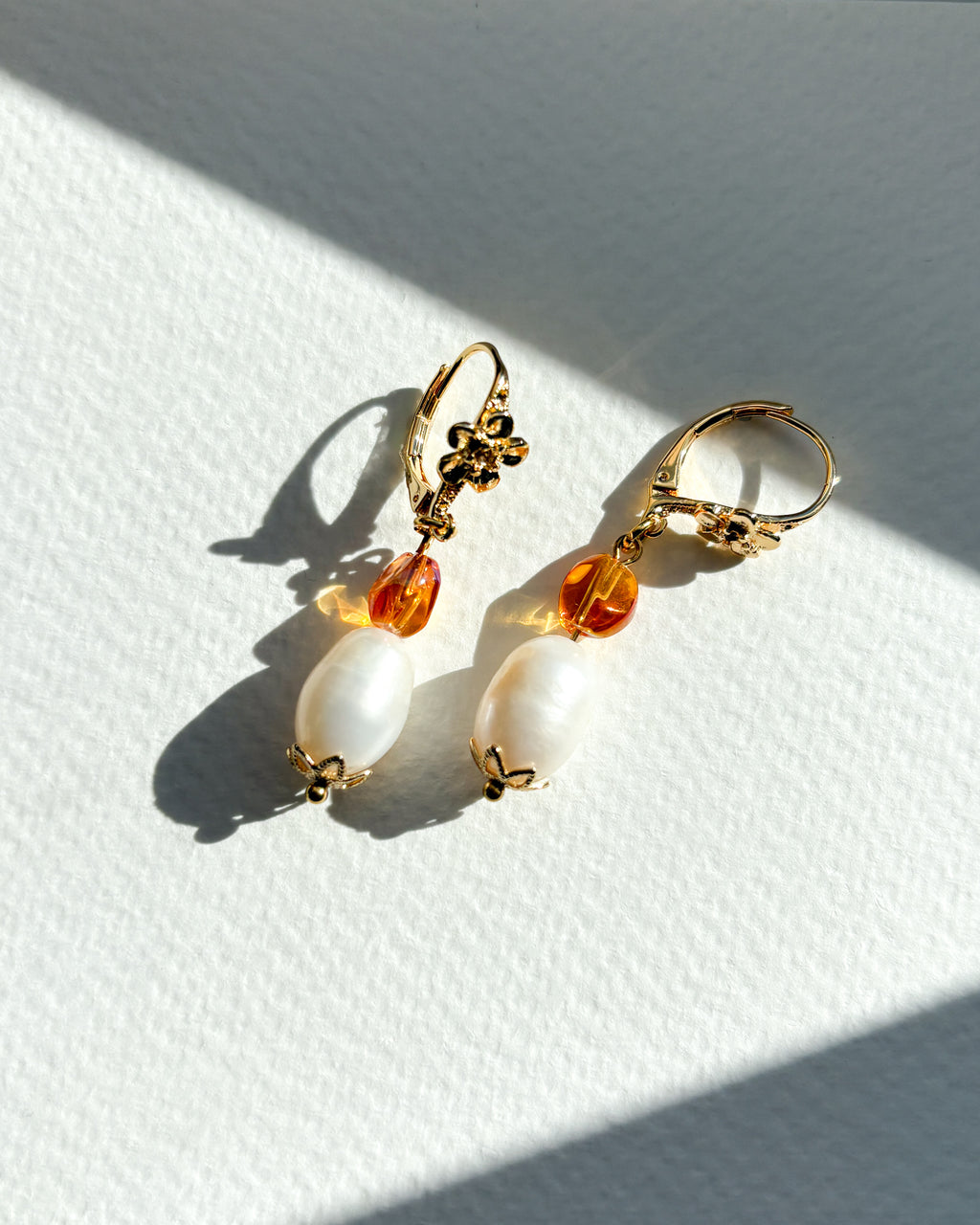 Kolczyki Elegant Pearl Orange