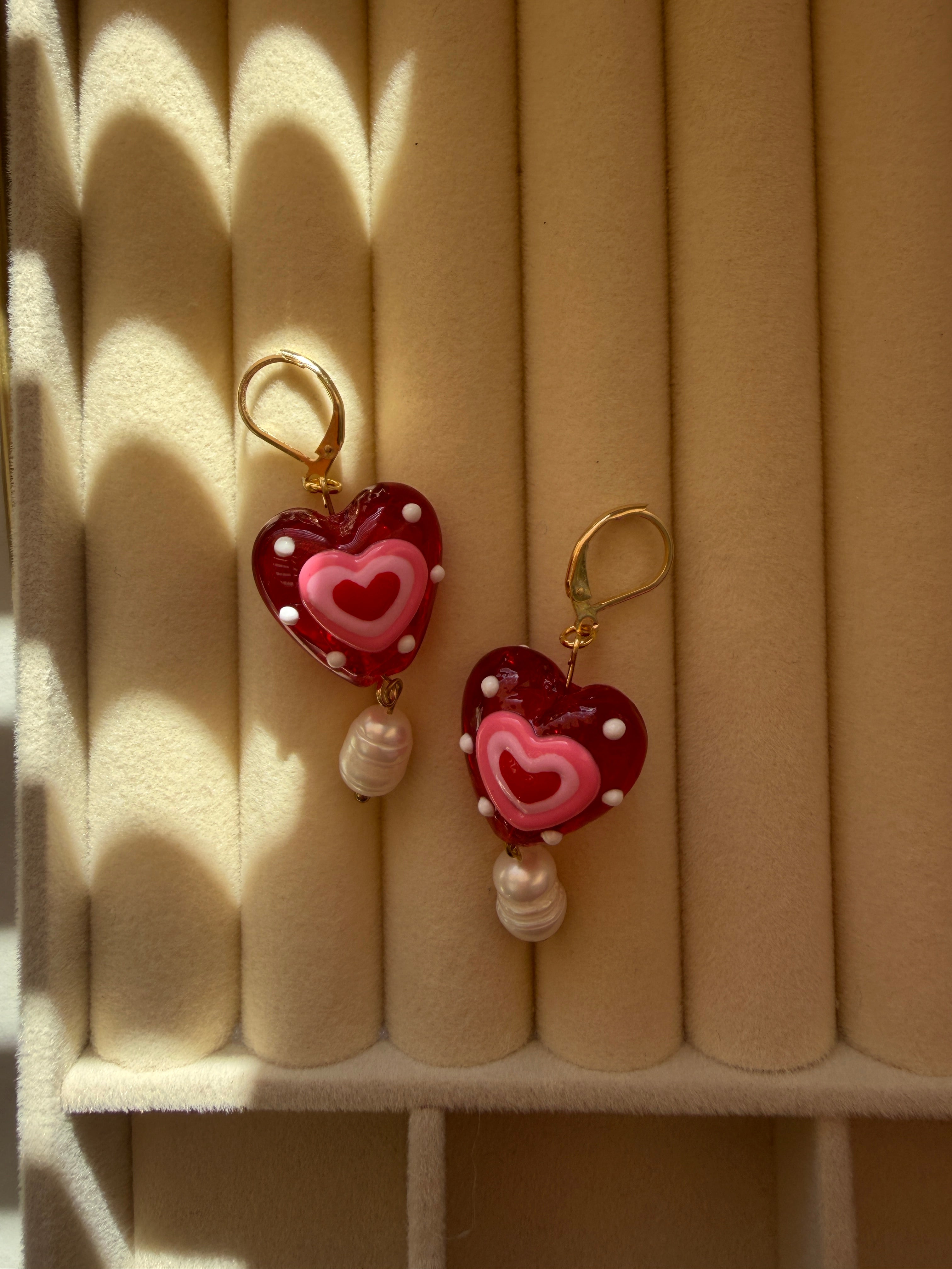 Kolczyki Glass Heart