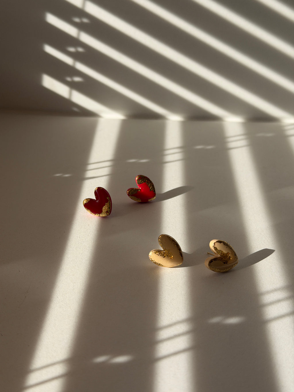 Kolczyki Cherry Red Hearts