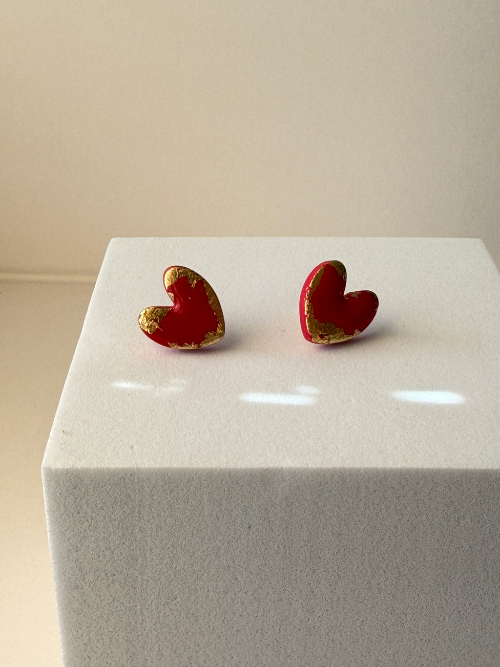 Kolczyki Cherry Red Hearts
