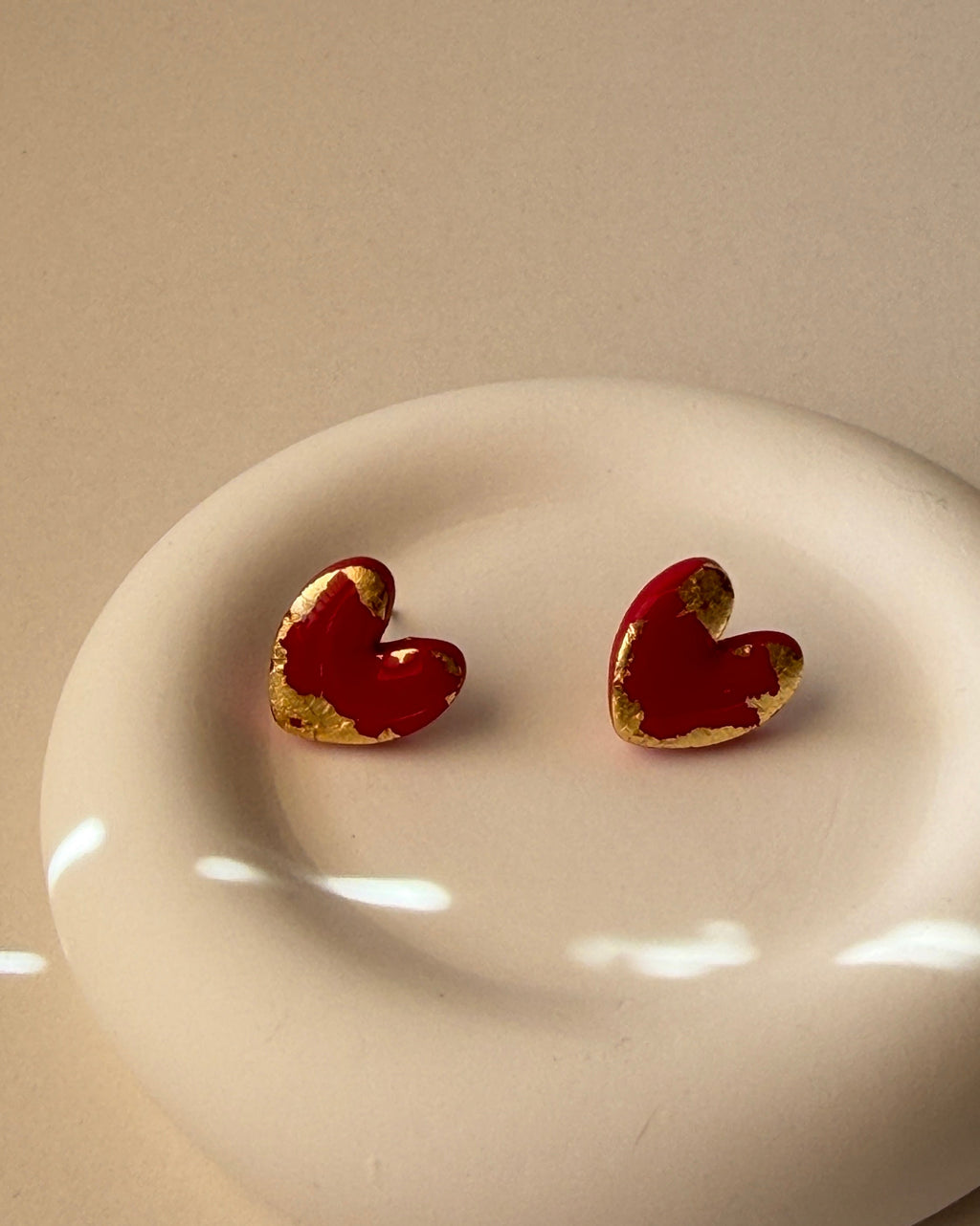 Kolczyki Cherry Red Hearts