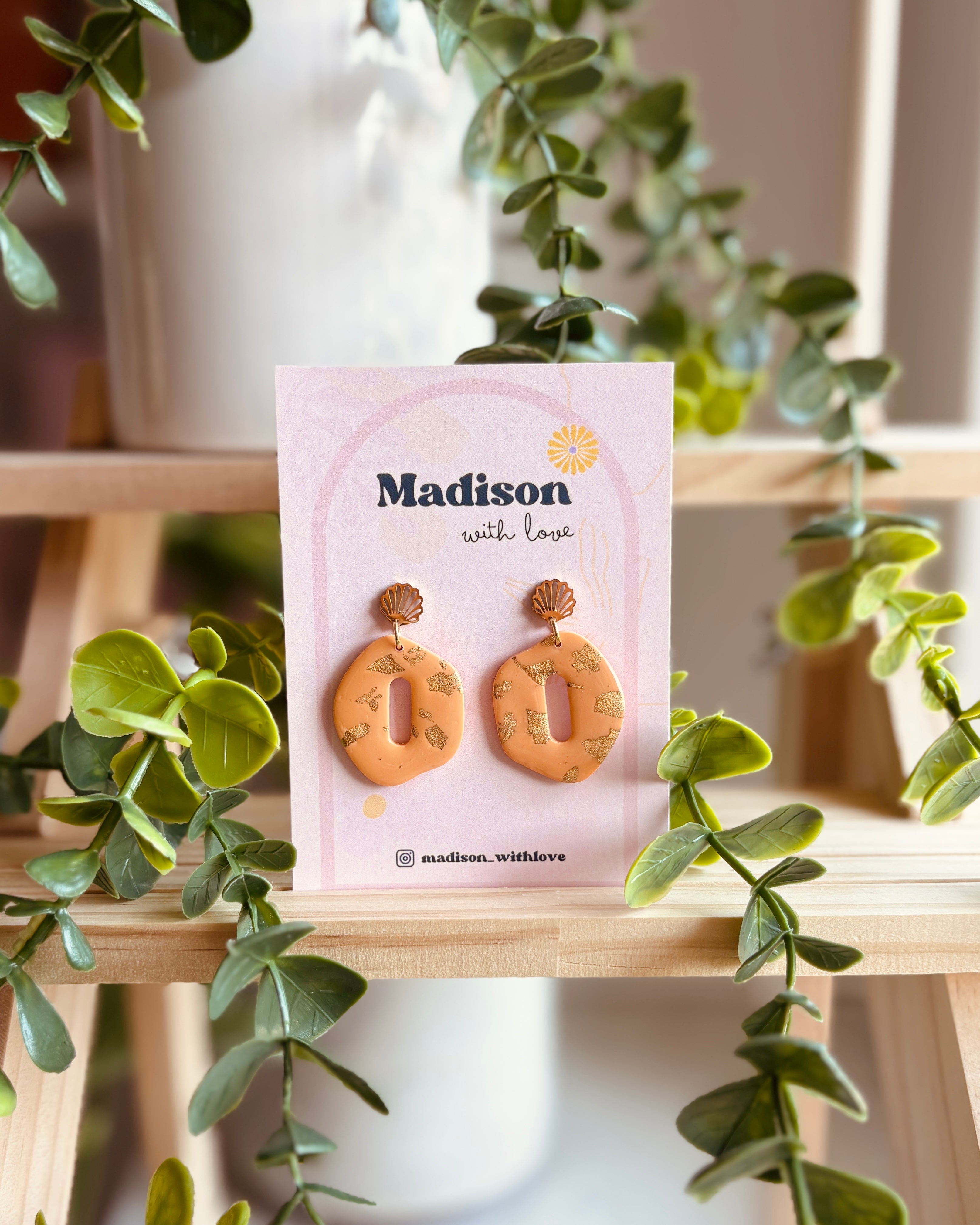 Kolczyki Golden Shell