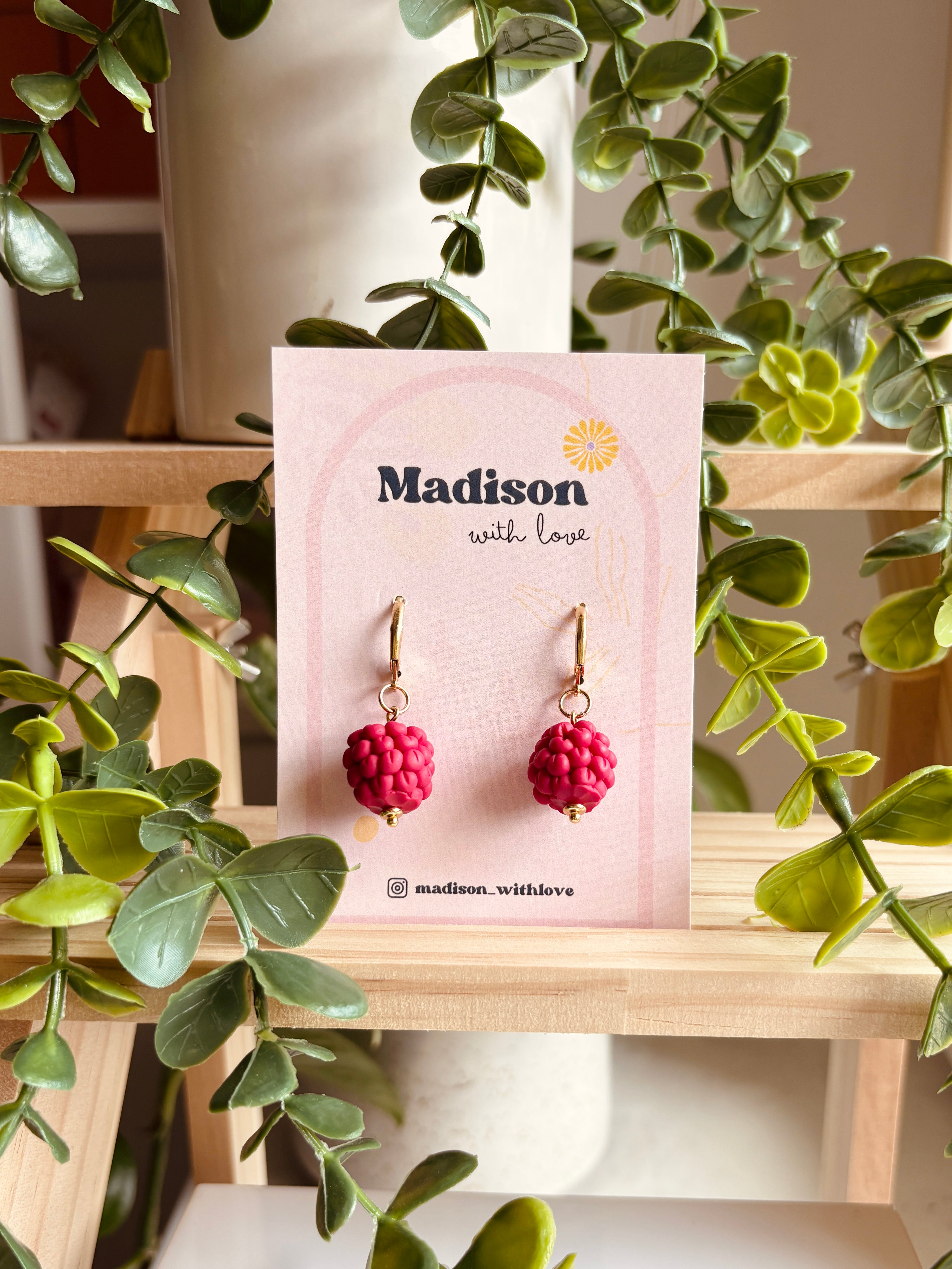 Kolczyki Raspberry Kiss