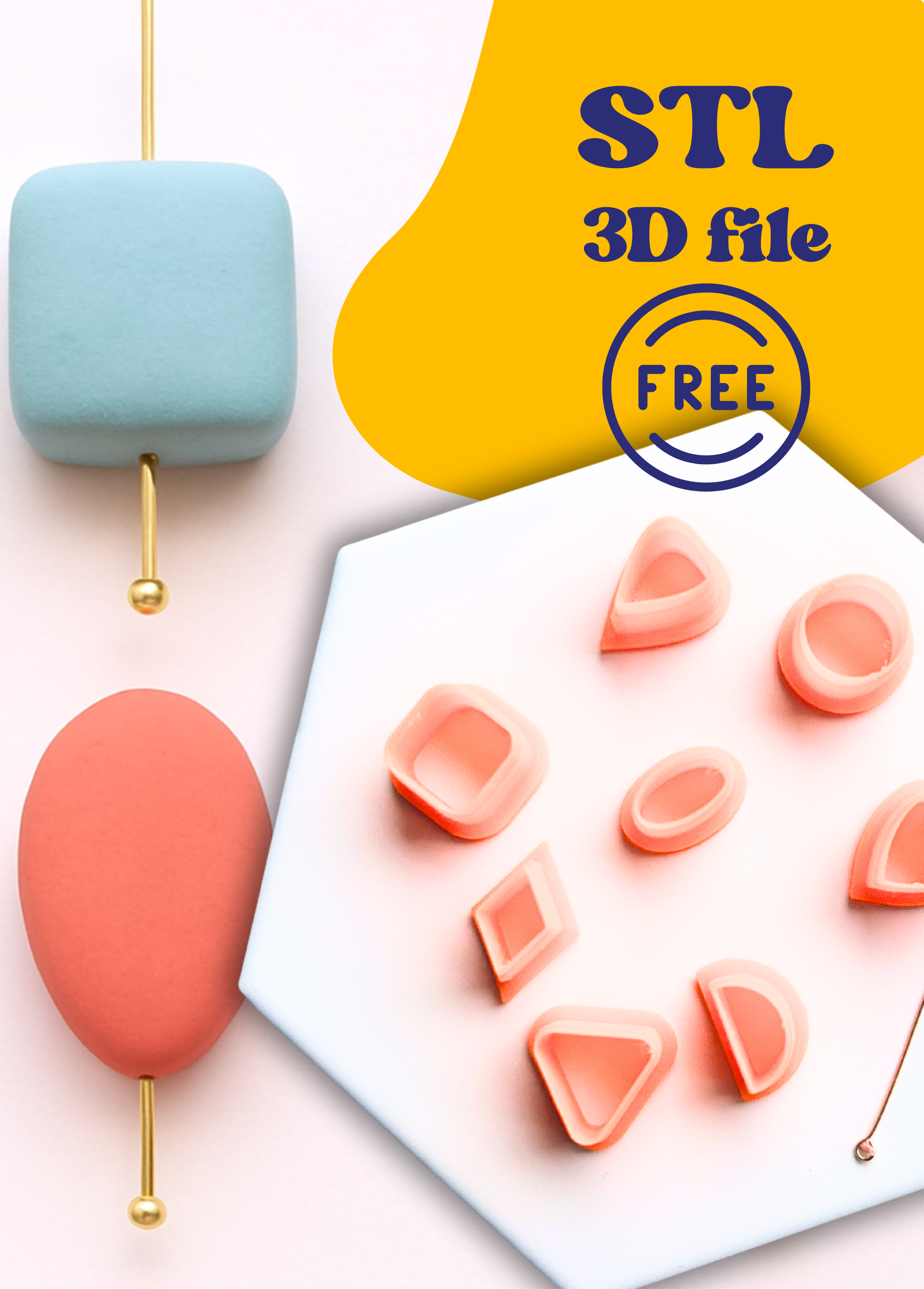 8 X DARMOWY PLIK STL Clay Cutter Foremki z prowadnicą do przekłuwania