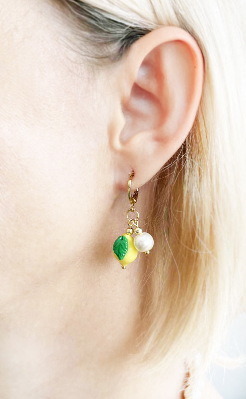 Kolczyki Lemon Pearl