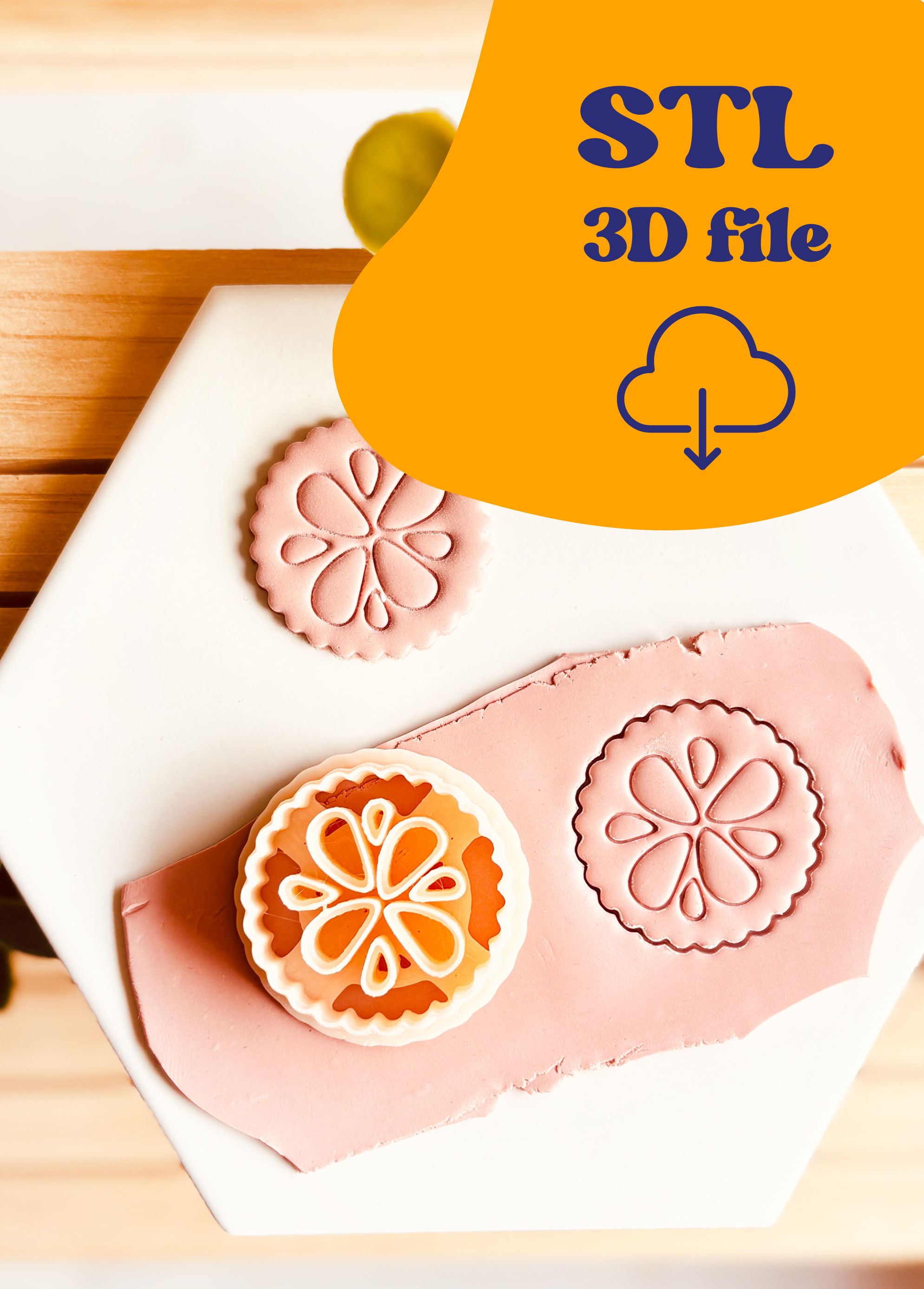 Plik STL - Clay Cutter – Koło boho z organicznym wzorem