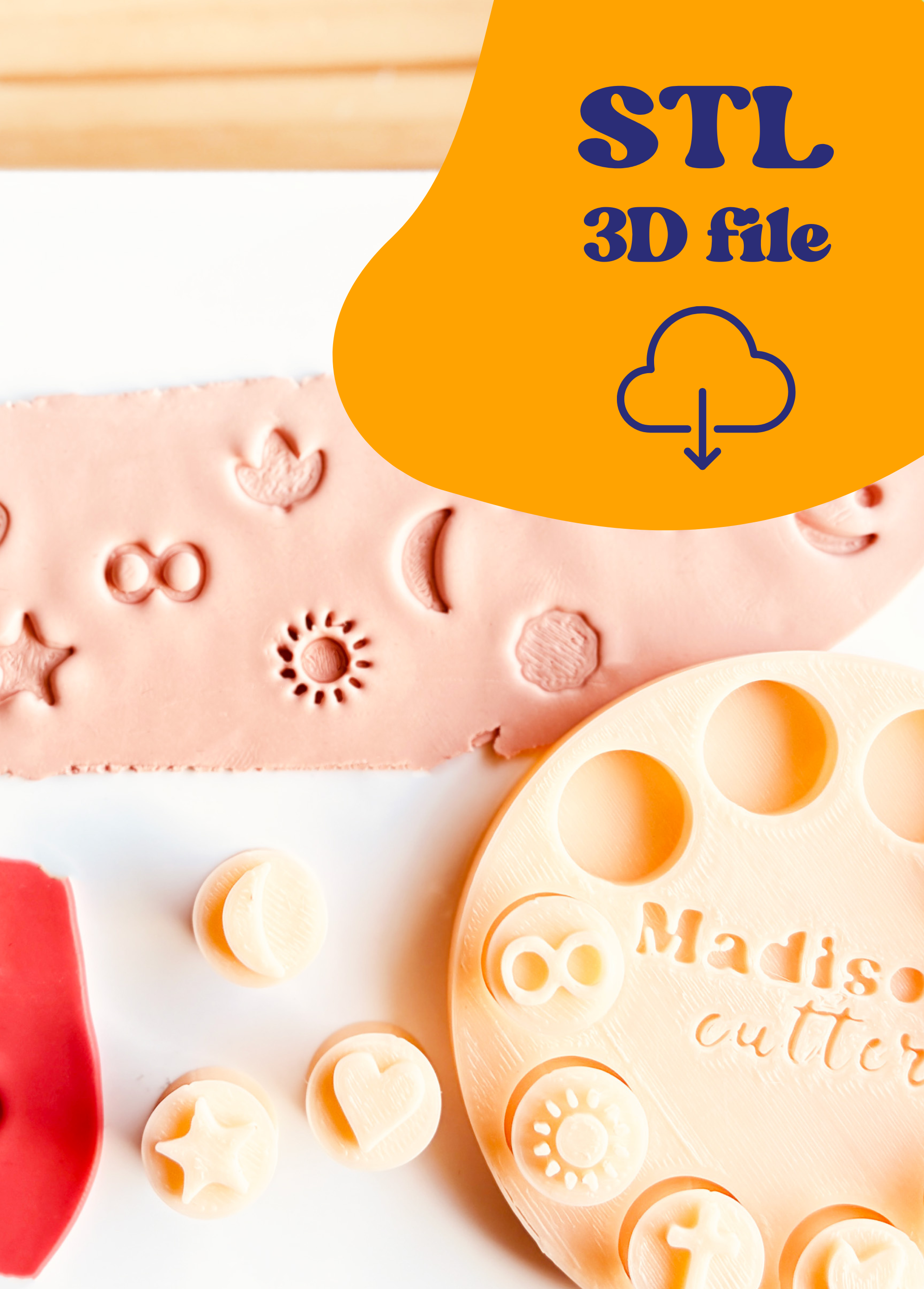 Plik STL - Symbole na Pieczątkach + Elegancka Płytka