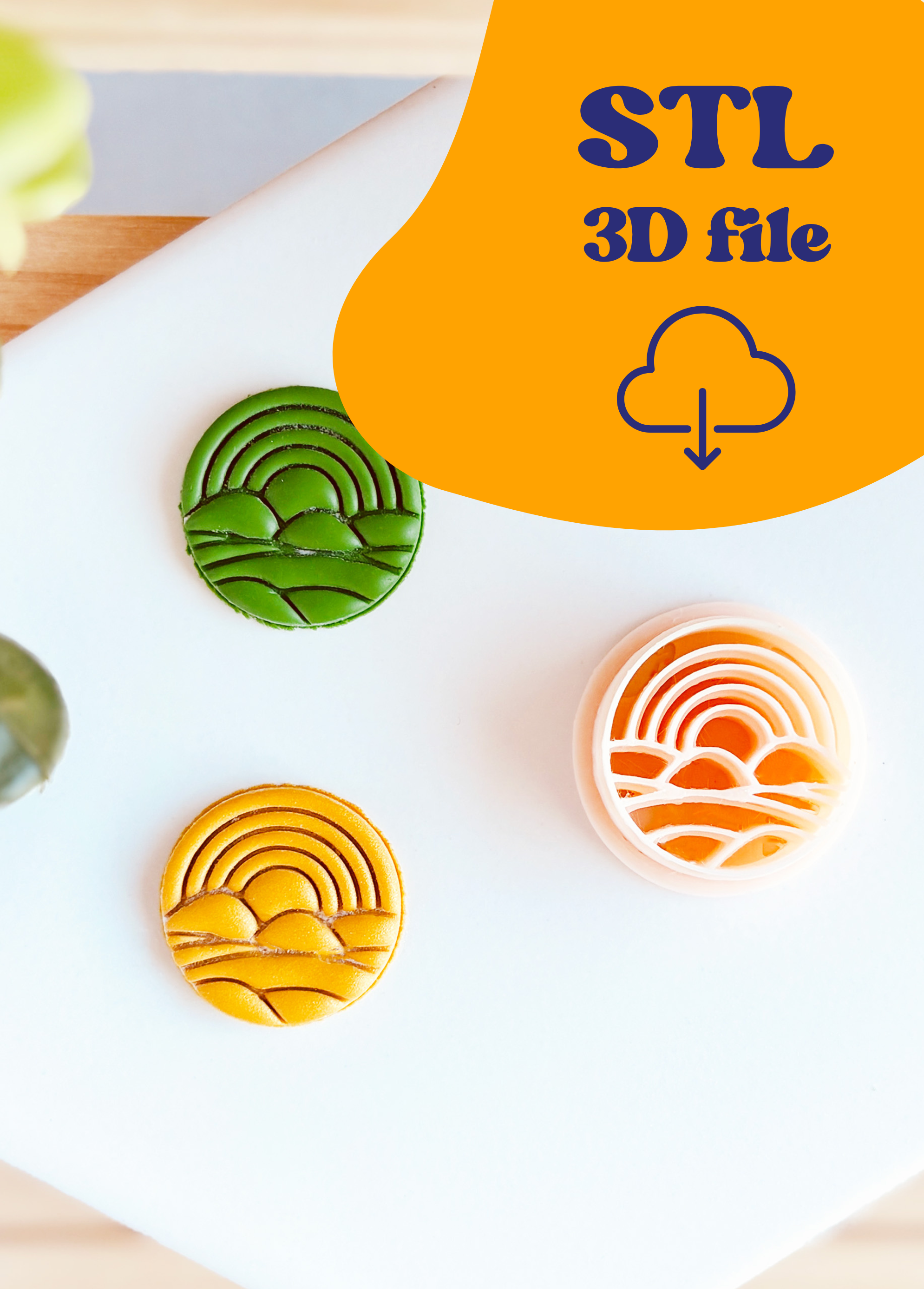 Plik STL - Clay Cutter do gliny polimerowej w formie Krajobrazu w Kole