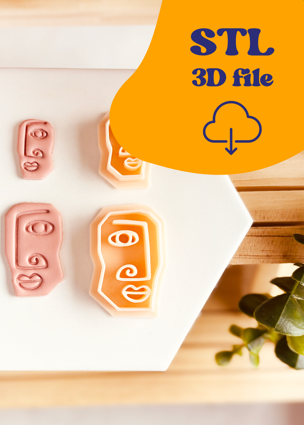 Plik STL - Wykrawacz do gliny - Picasso Faces: Geometryczne Twarze