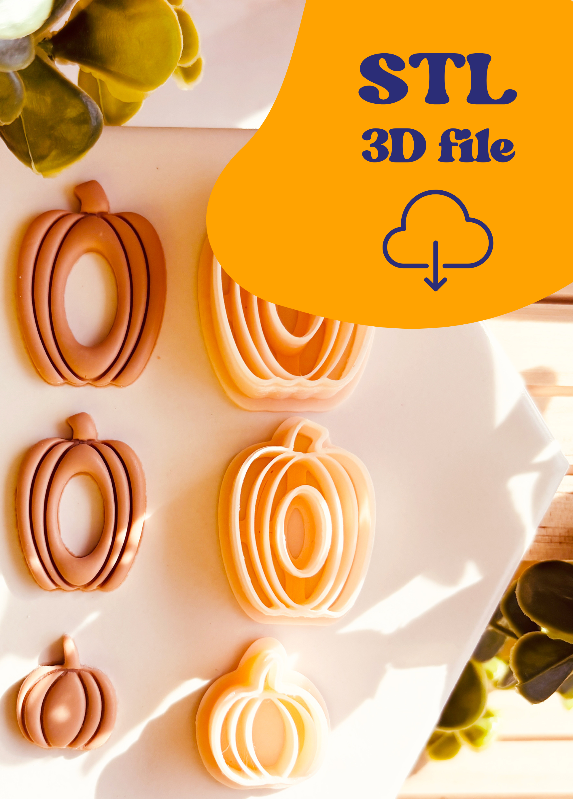 Plik STL - Clay Cutter Wykrawacz do gliny polimerowej Dynia