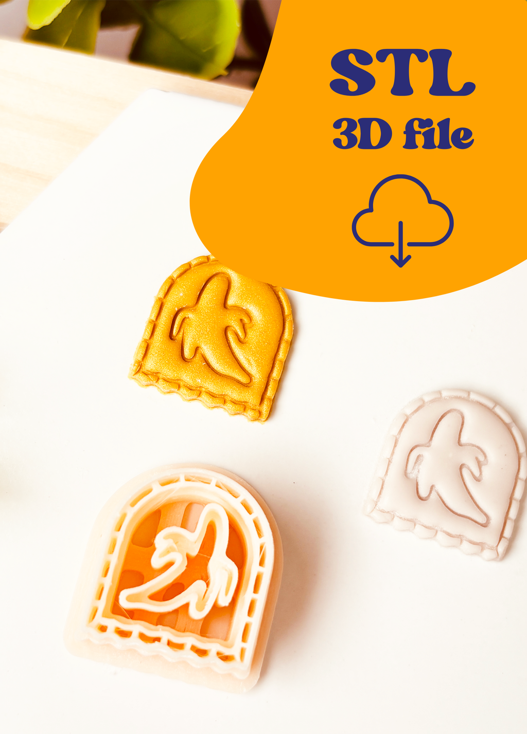 Plik STL - Clay Cutter – Łukowata ramka z motywem banana