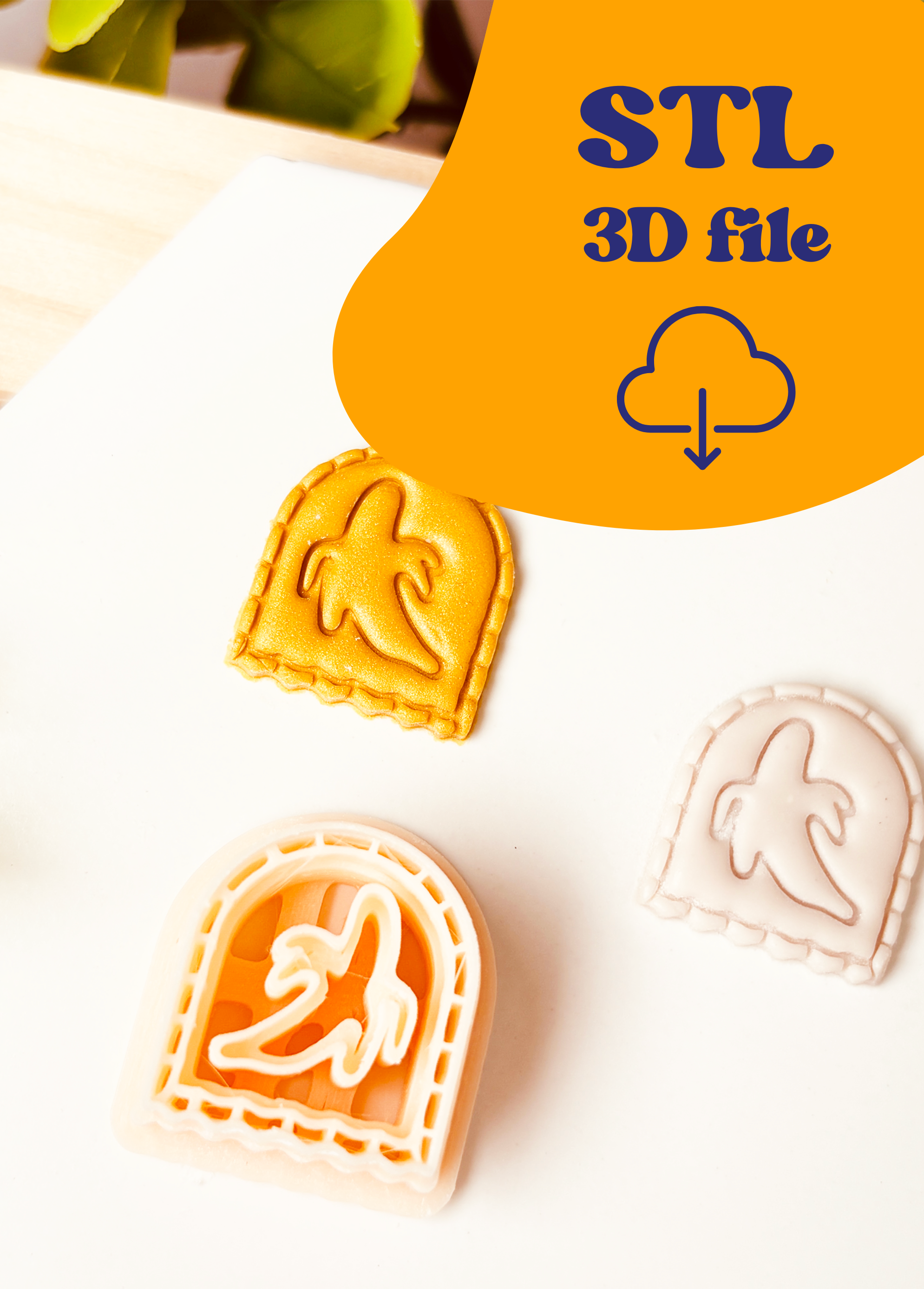 Plik STL - Clay Cutter – Łukowata ramka z motywem banana