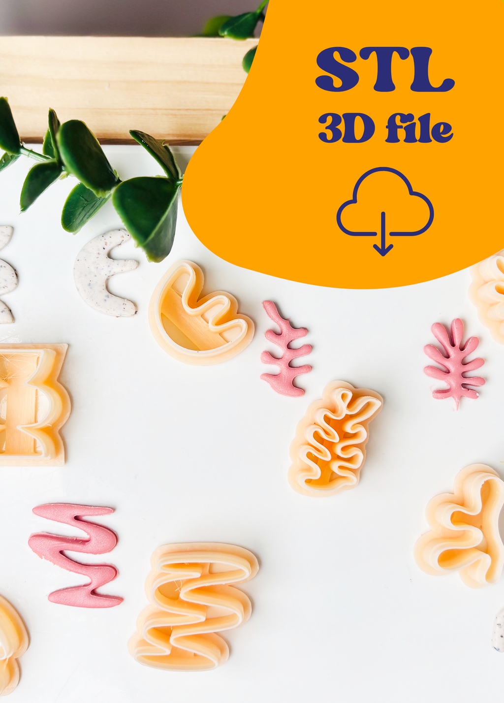 Plik STL - Zestaw 7 cutterów – Organic Shapes inspirowane Matisse