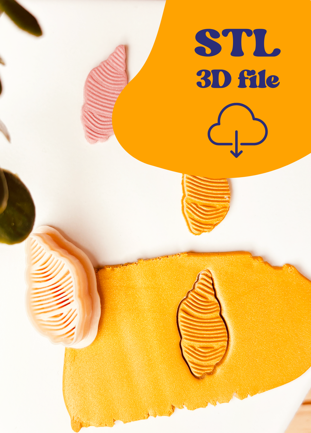 STL FIle - Clay Cutter  – Muszla z gęstym tłoczeniem