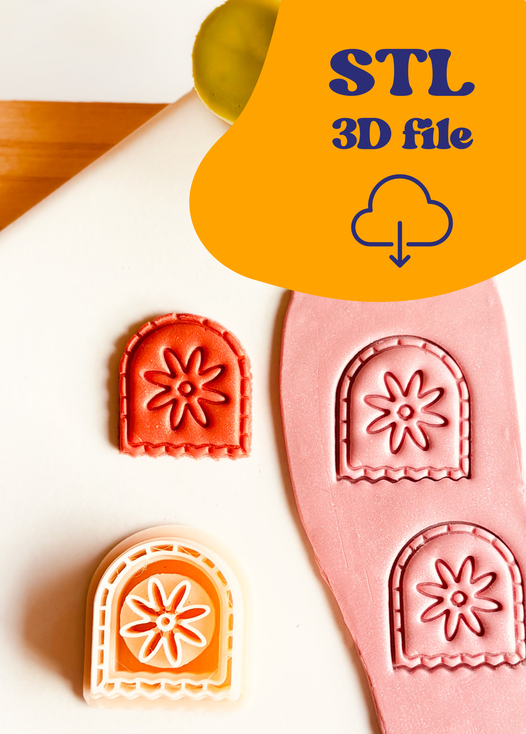 Plik STL - Clay Cutter – Łuk boho z koronką i kwiatowym wzorem