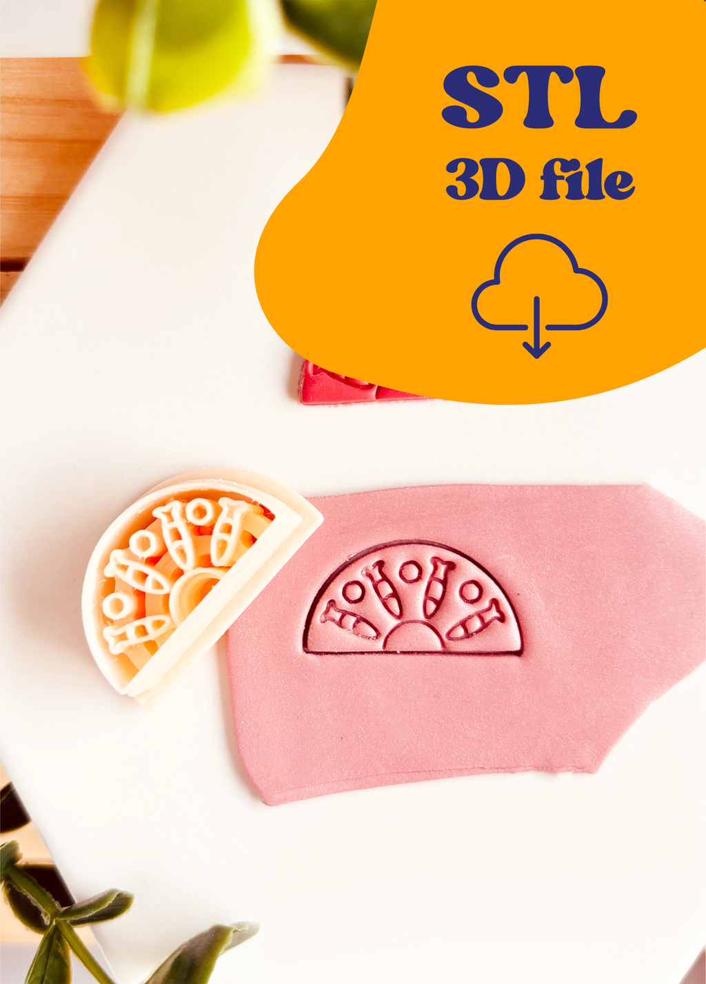 STL FILE -  Boho Half-Circle with Fish 