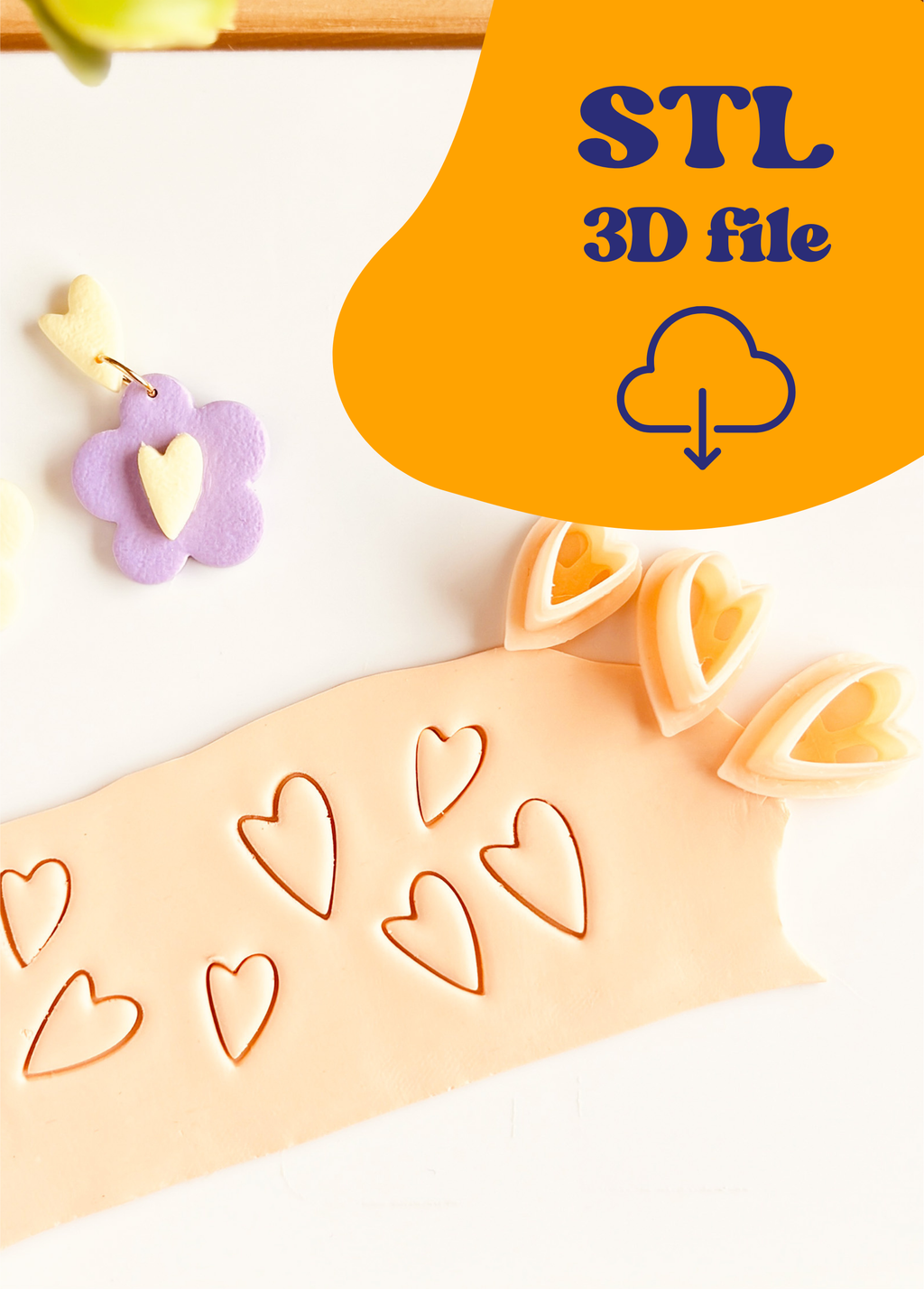 STL File - Set of 3 Cutters – Hearts