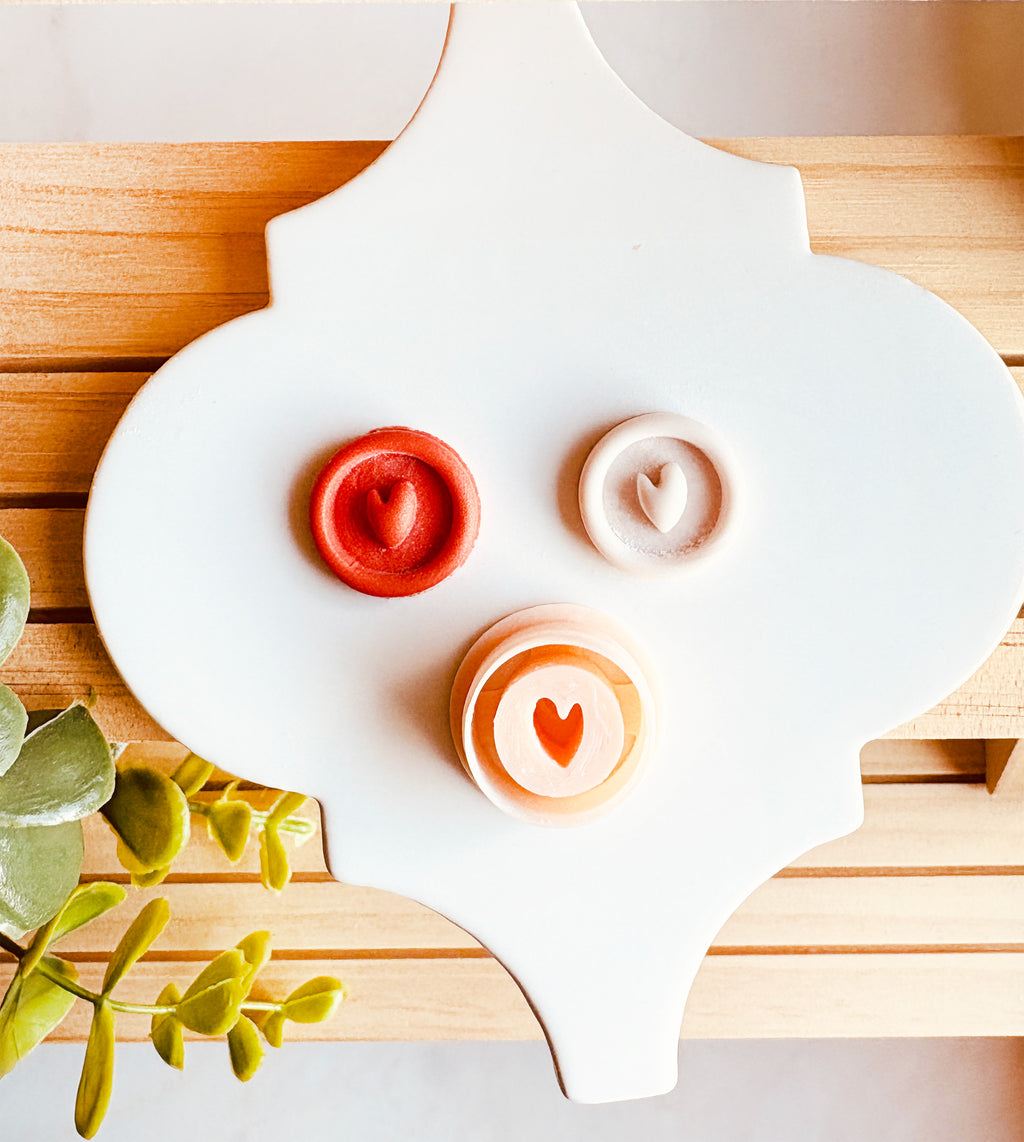 Clay Cutter do gliny polimerowej w formie Pieczątki z Sercem