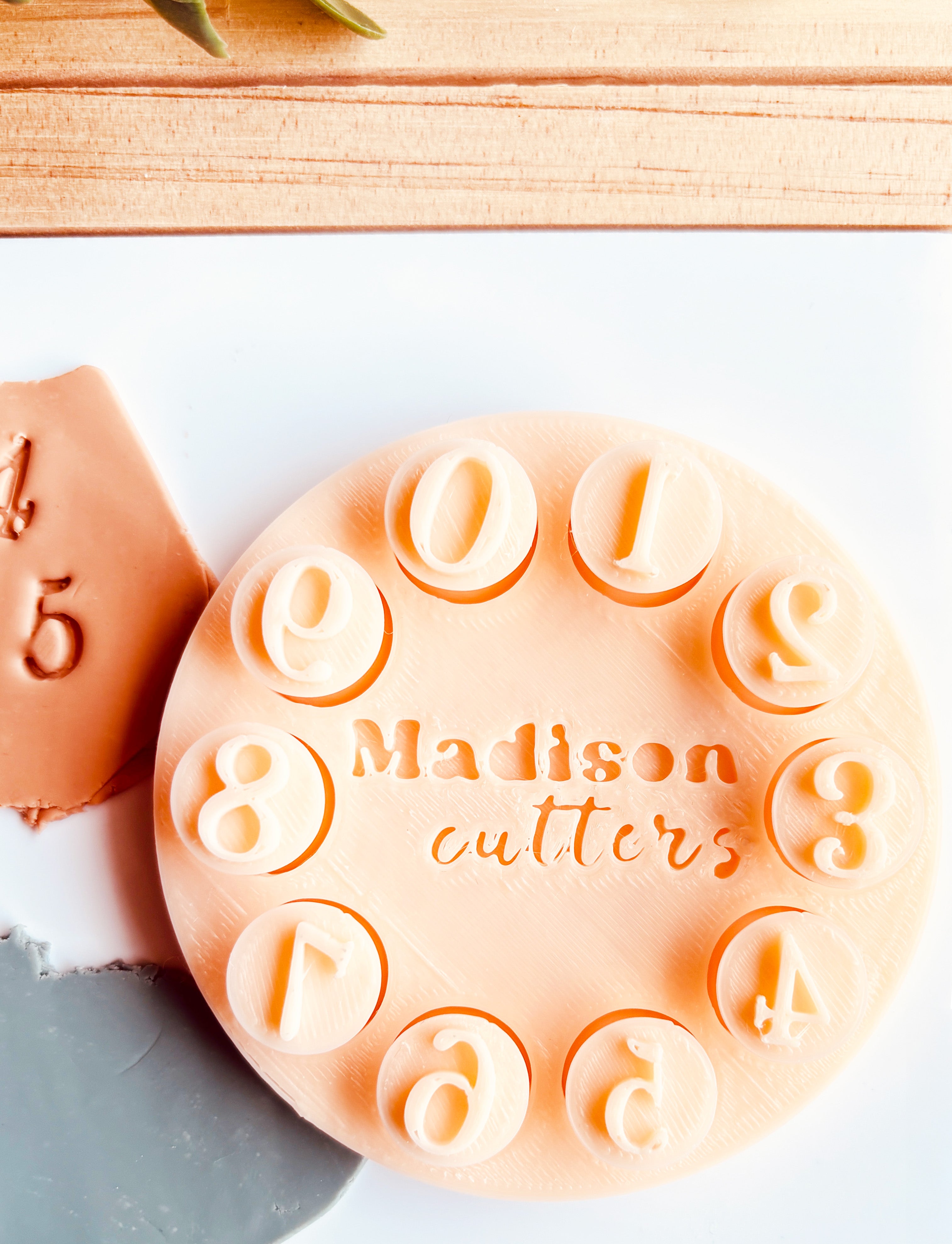 Pieczątki Cyfry, Liczby + Elegancka Płytka