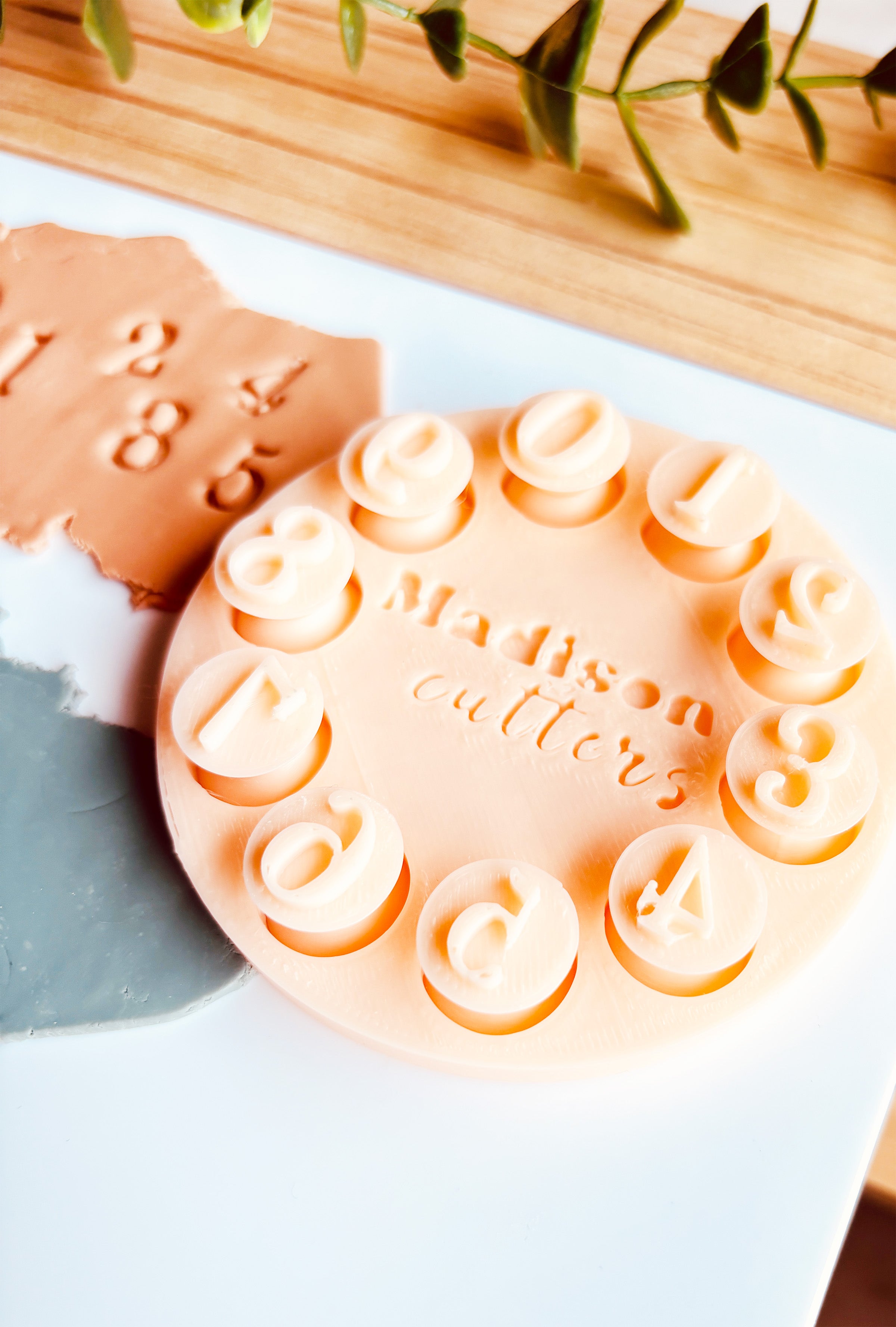 Pieczątki Cyfry, Liczby + Elegancka Płytka