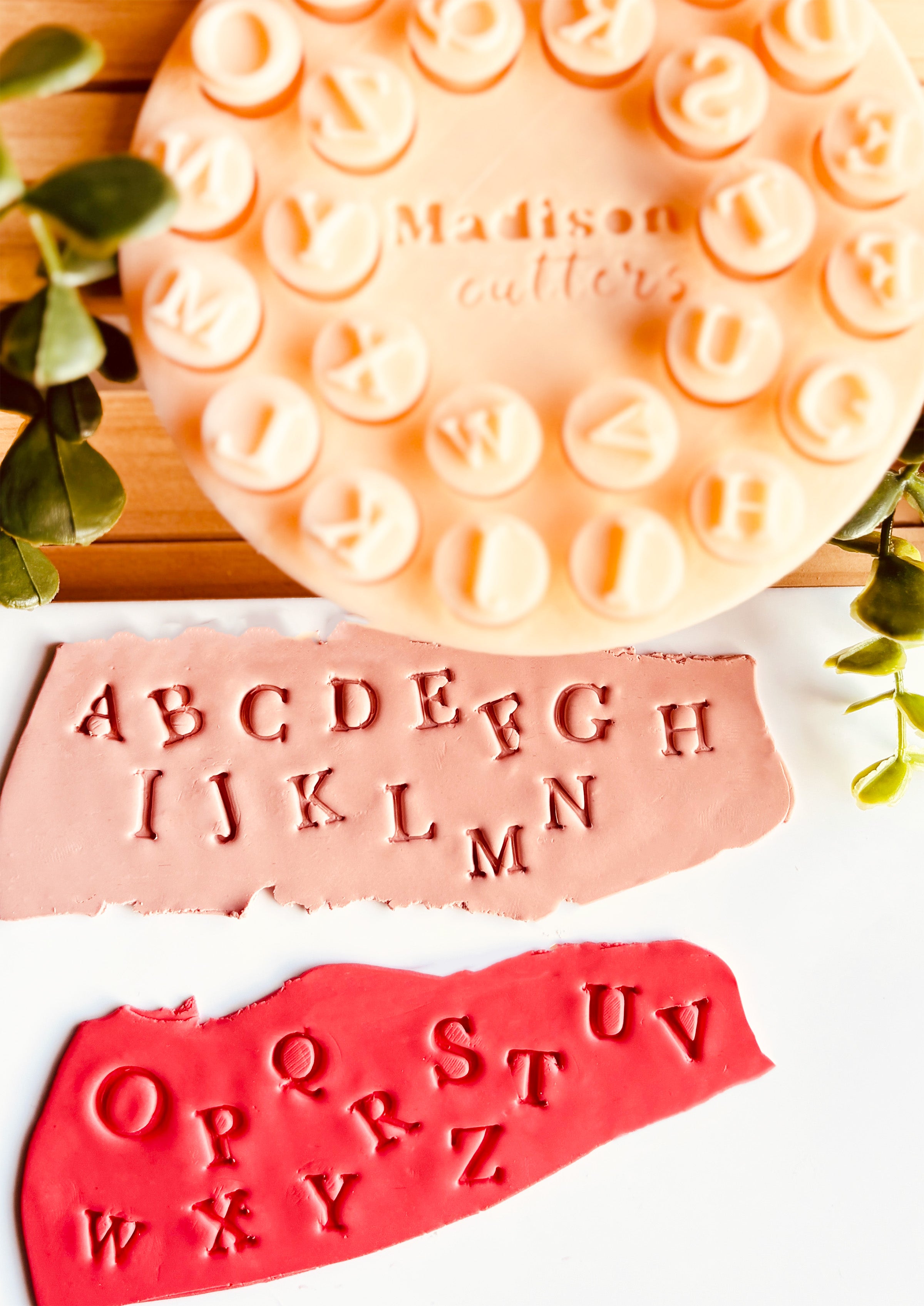 Litery Na Pieczątkach (Alfabet) + Elegancka Płytka
