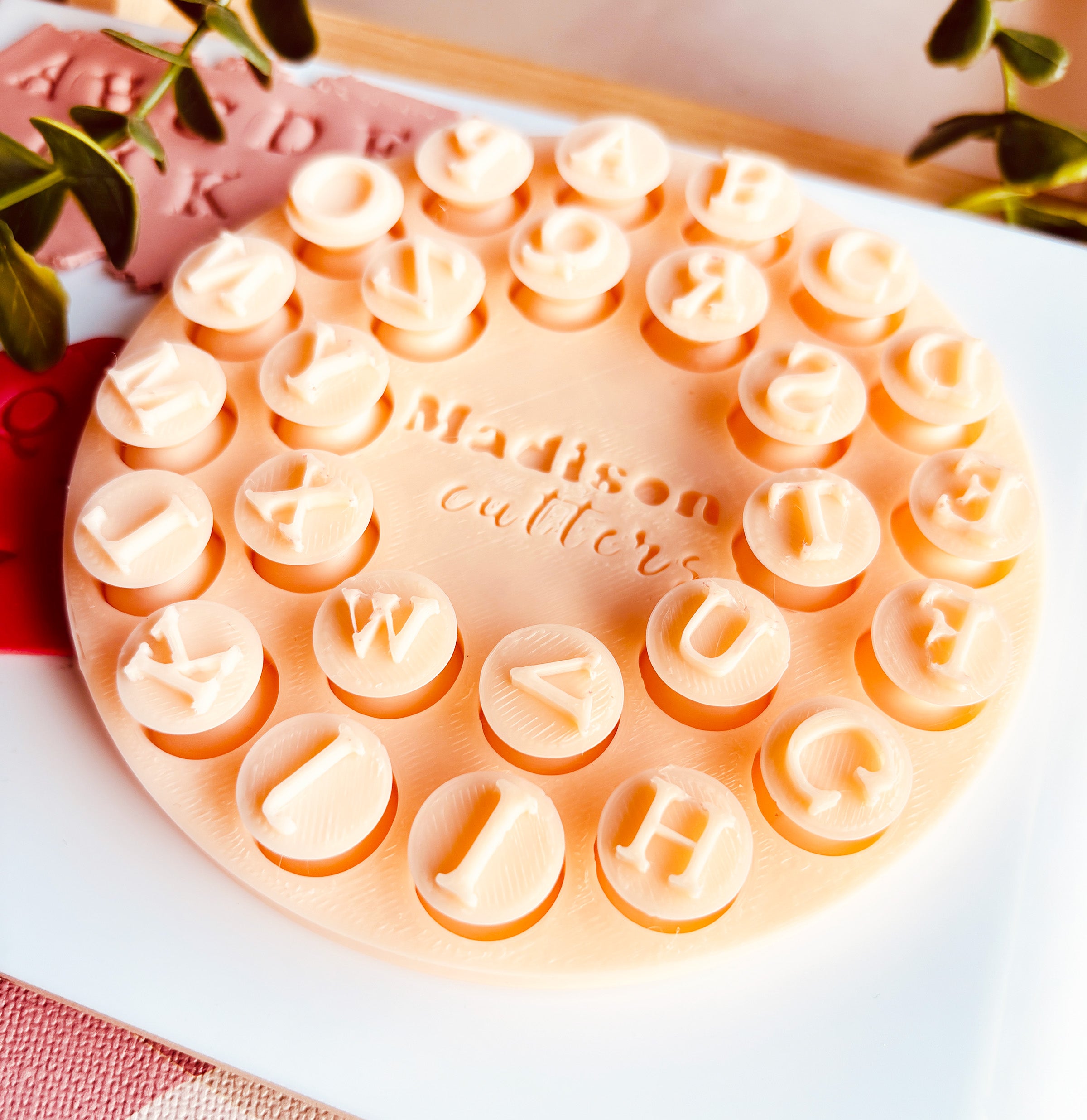 Litery Na Pieczątkach (Alfabet) + Elegancka Płytka