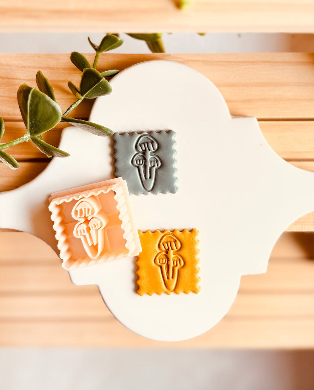 Wykrawacz Clay Cutter – Znaczek pocztowy z motywem grzybków