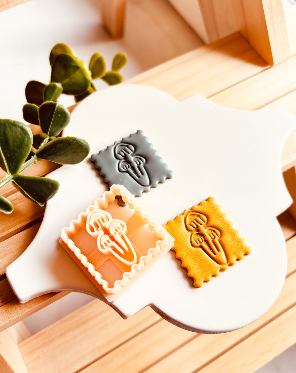 Wykrawacz Clay Cutter – Znaczek pocztowy z motywem grzybków