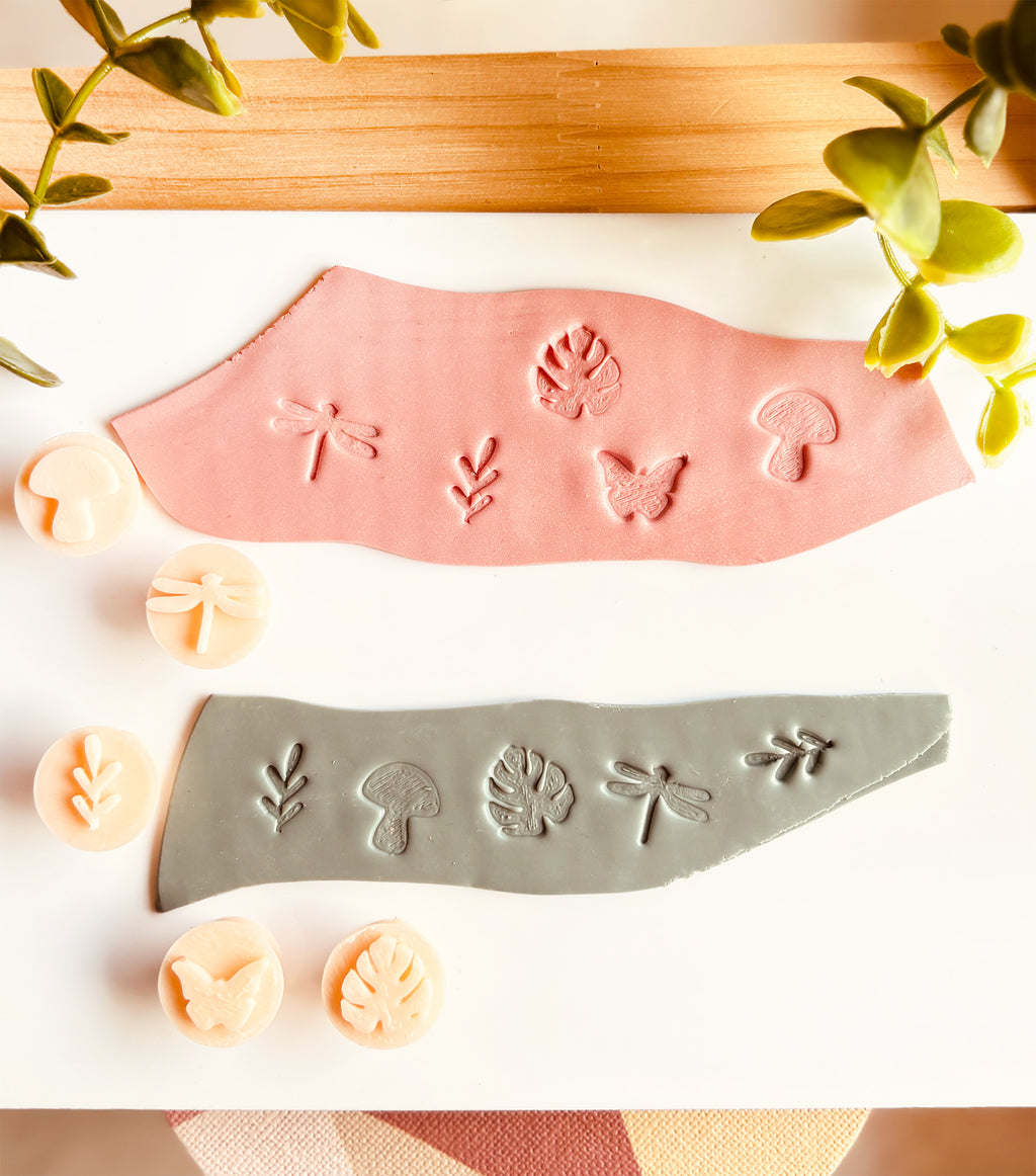 Wykrawacz do gliny polimerowej - Pieczątki z motywem natury