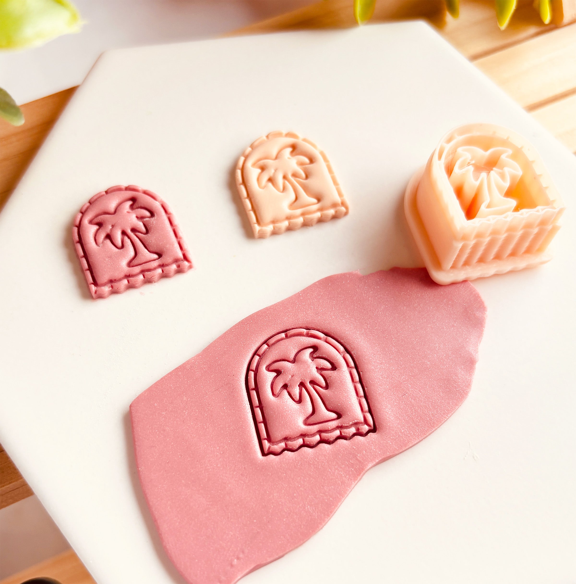 Cutter Wykrawacz do gliny – Boho ramka łuk z palmą