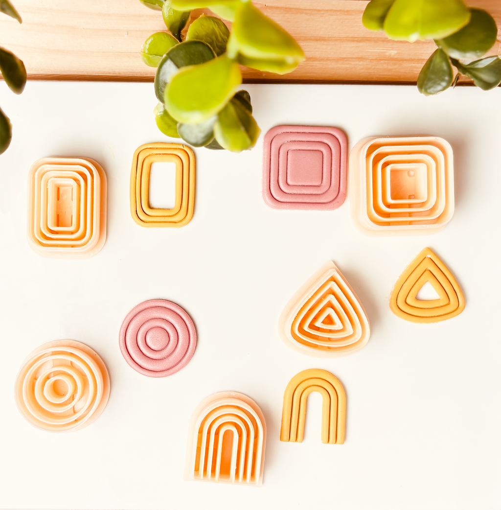 Zestaw 5 cutterów – Geometryczne kształty z tłoczeniem