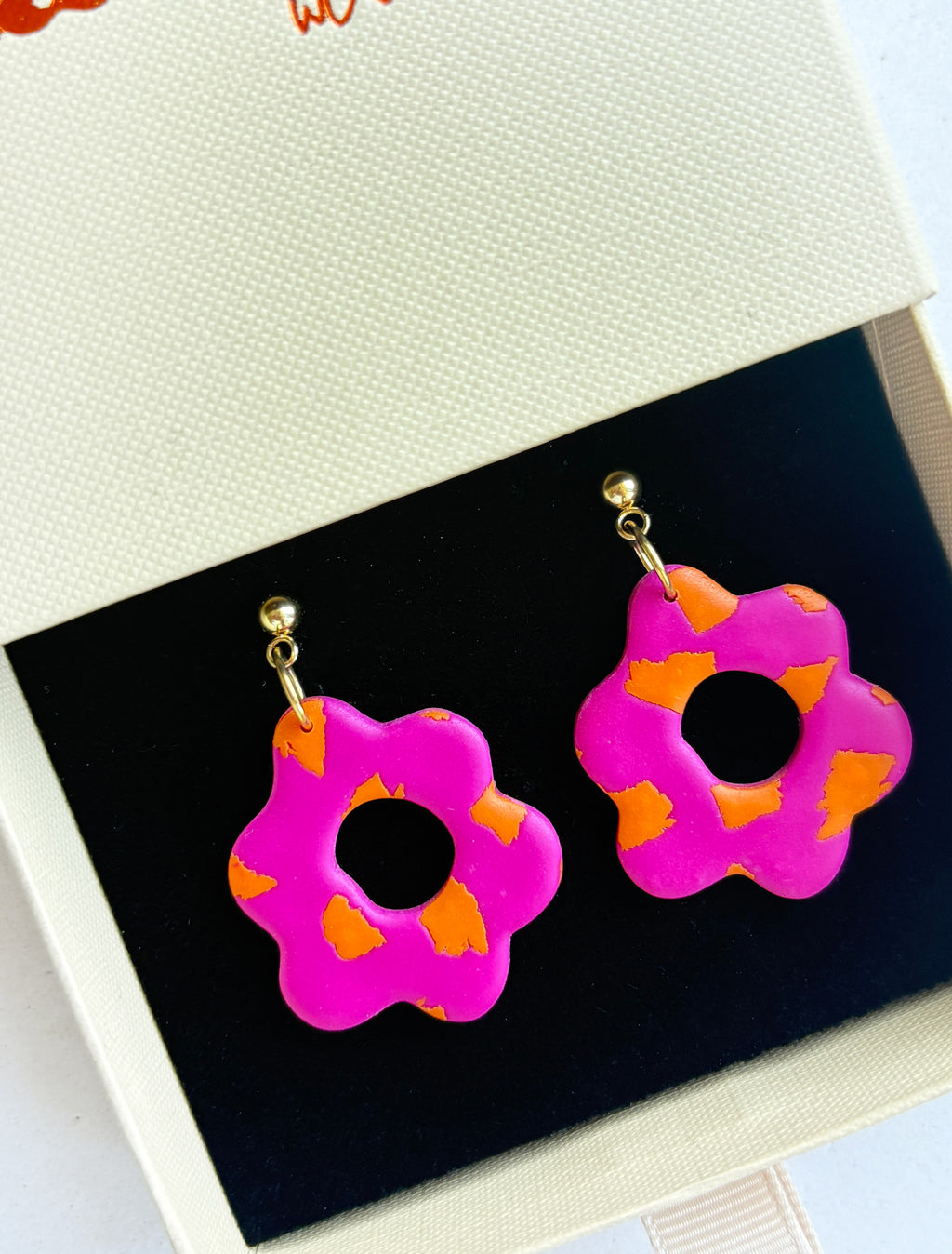 Kolczyki Flower Pop – Fuchsia Bloom