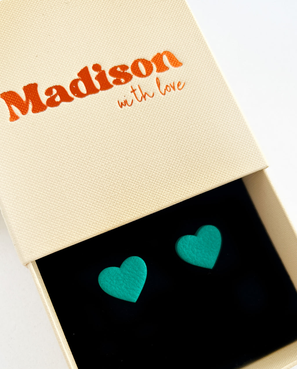 Kolczyki Heart Emerald