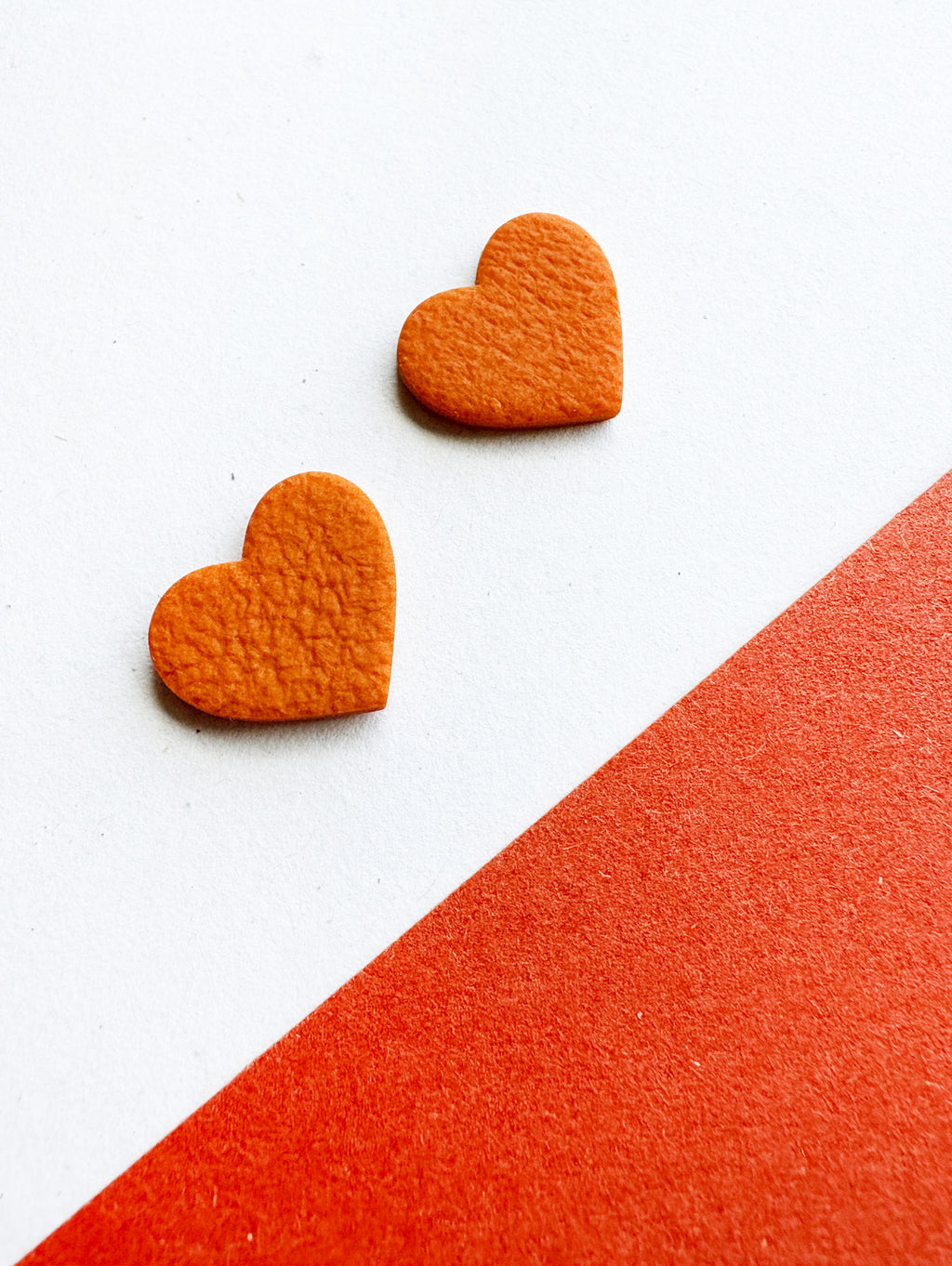 Kolczyki Heart Cognac