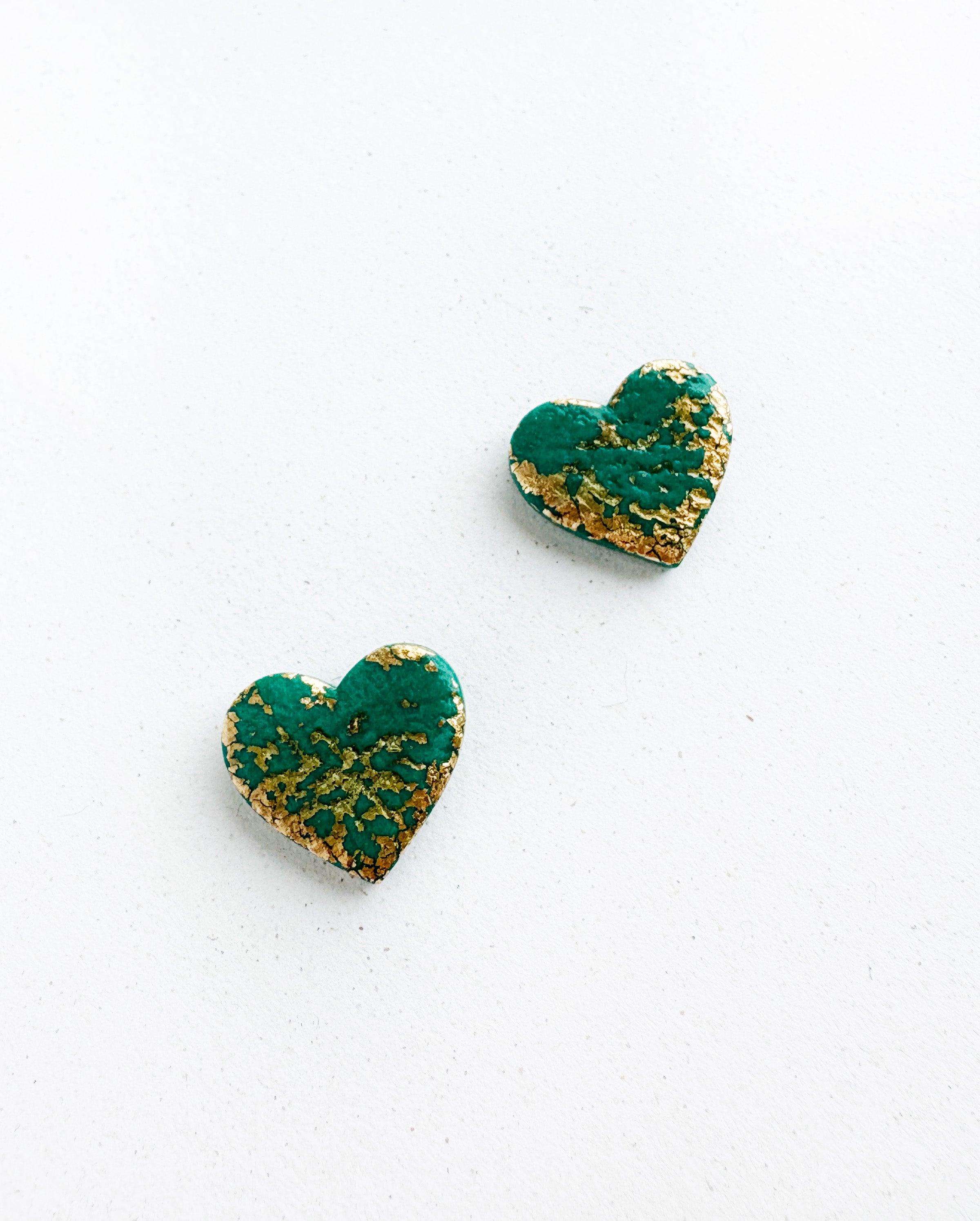 Kolczyki Heart Emerald Gloss